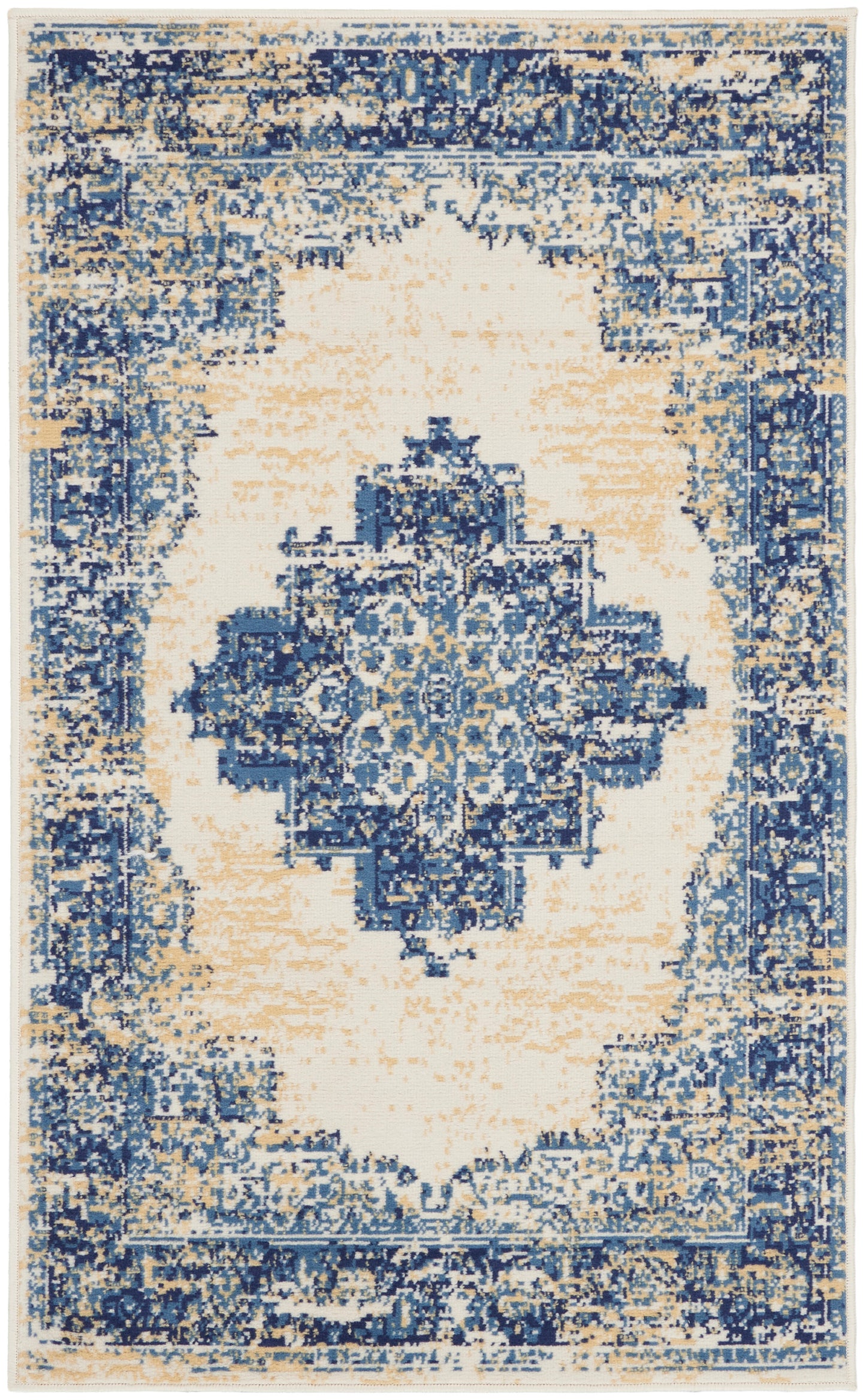 Nourison Grafix 3' x 5' White Vintage Indoor Rug