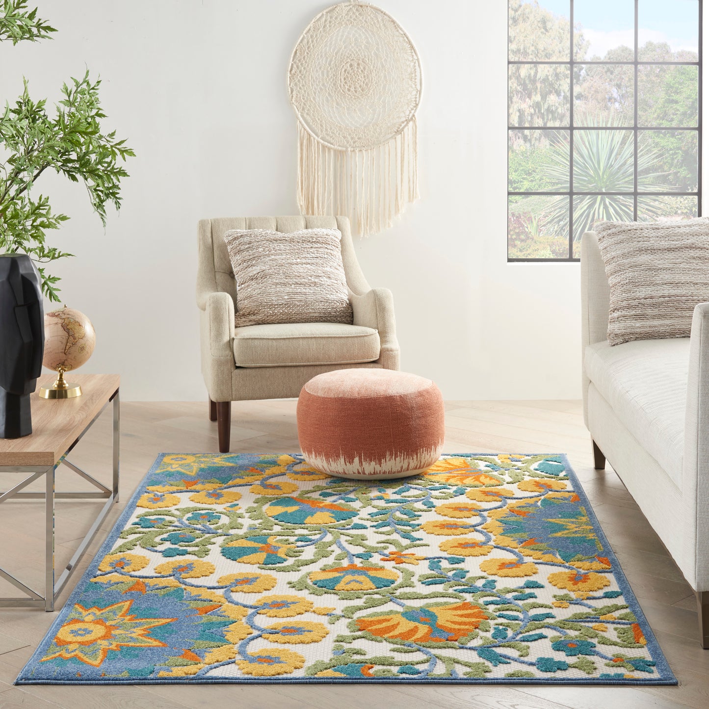 Nourison Aloha 5'3" x 7'5" Multicolor Transitional Rug