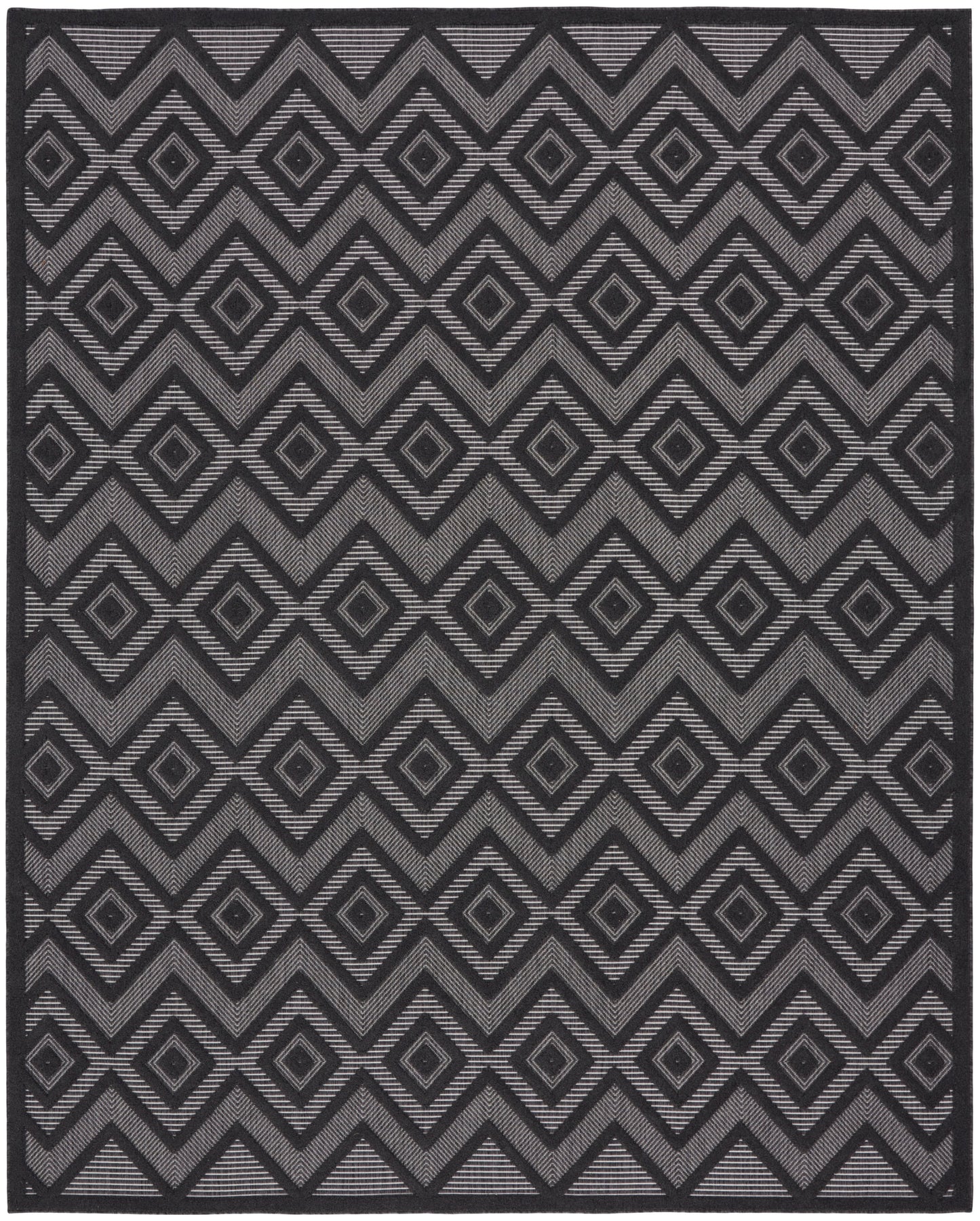 Nourison Versatile 7' x 10' Charcoal Black Modern Rug