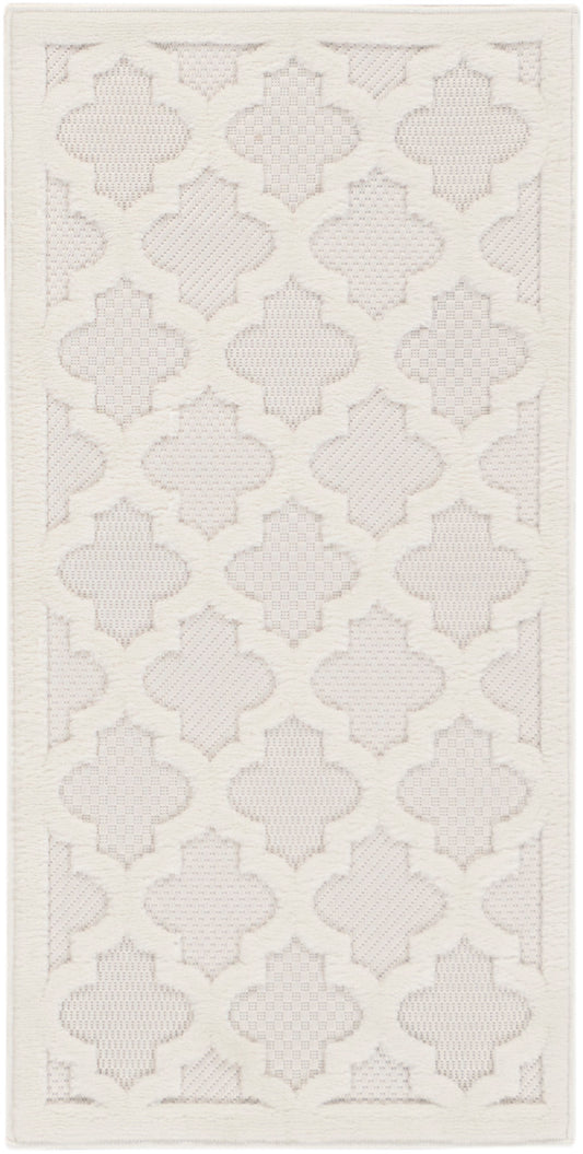 Nourison Easy Care 2' x 4' Ivory White Modern Rug