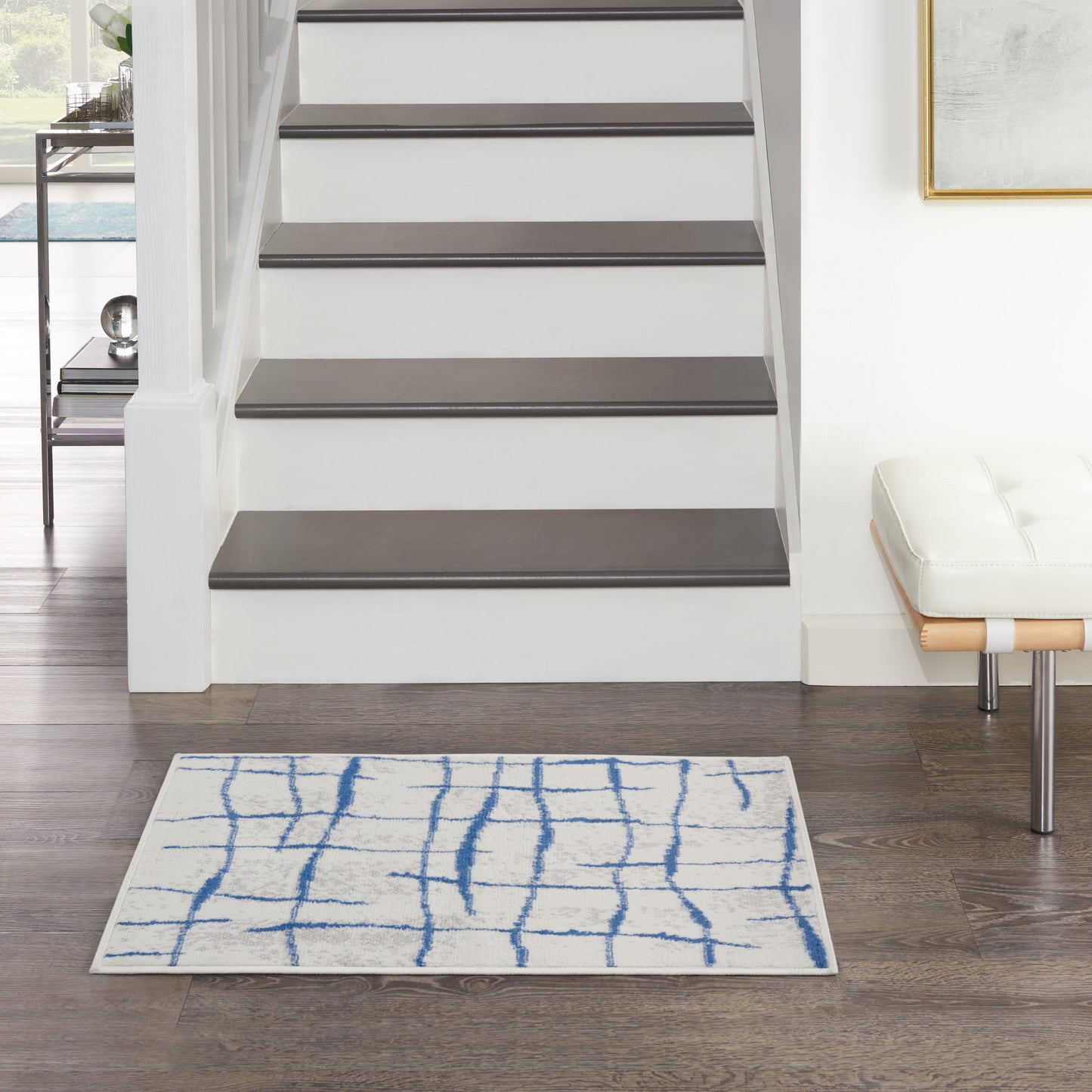 Nourison Whimsicle 2' x 3' Ivory Blue Modern Indoor Rug