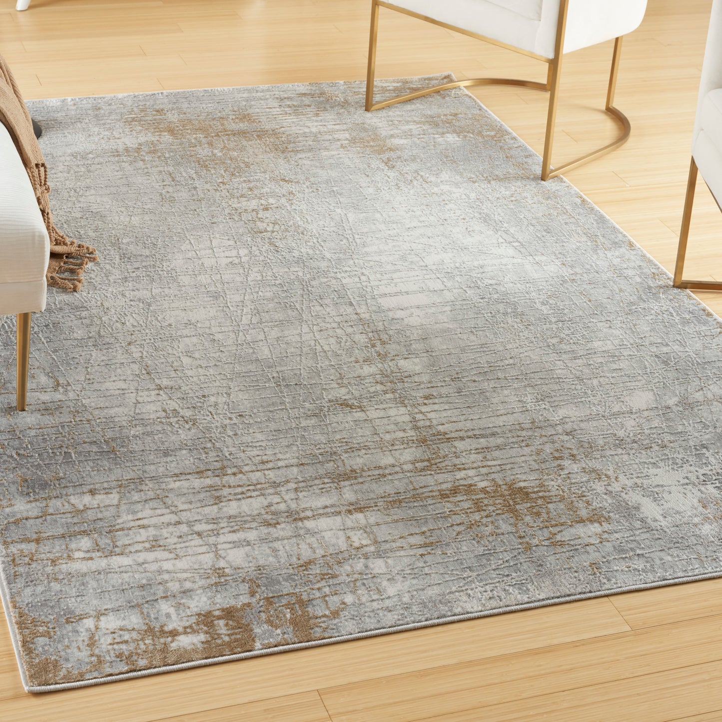 Nourison Home Texture 7'10" x 9'10" Grey Beige Modern Indoor Rug