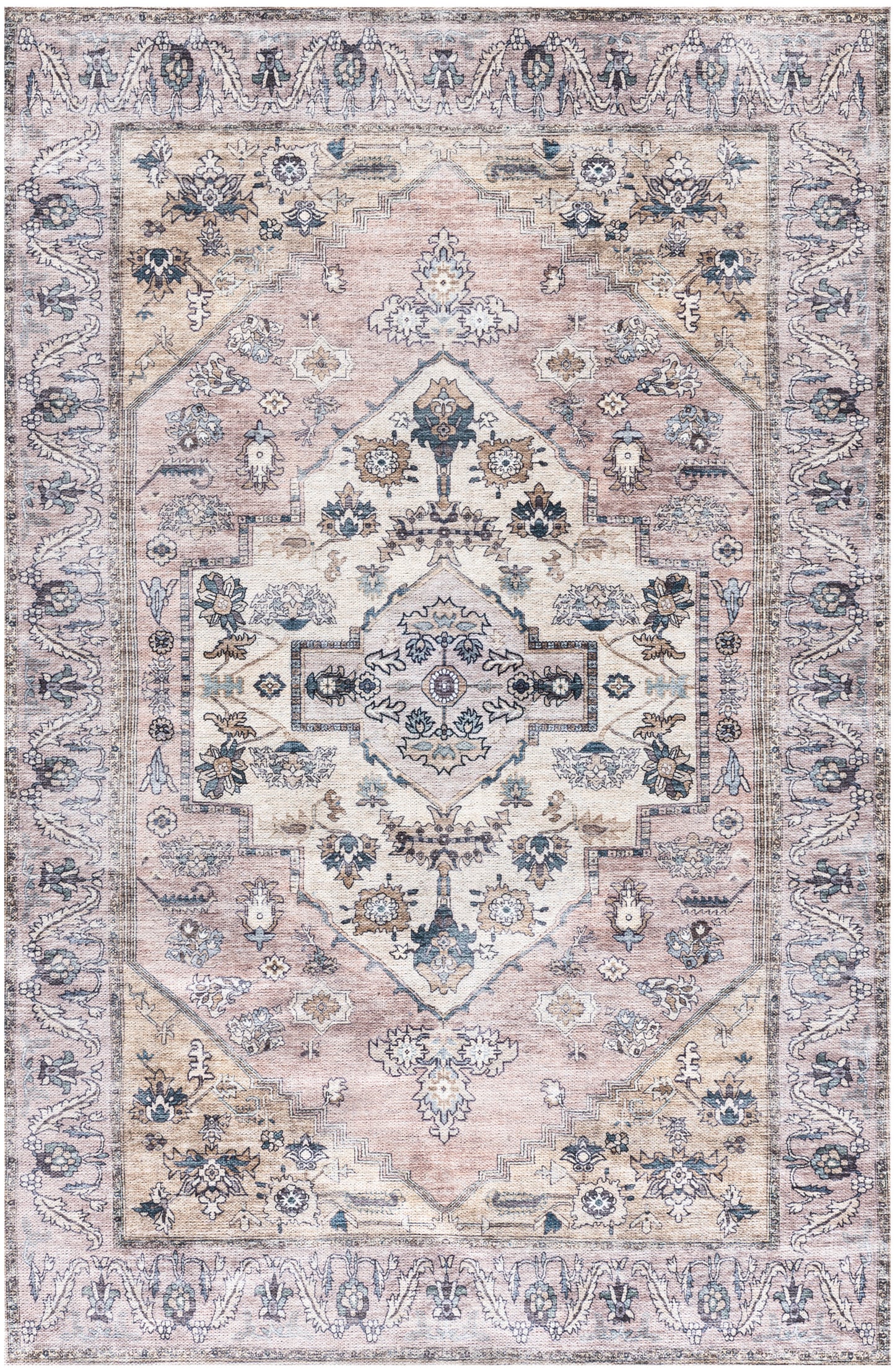 Nourison Grand Washables 4' x 6' Blush Vintage Indoor Rug