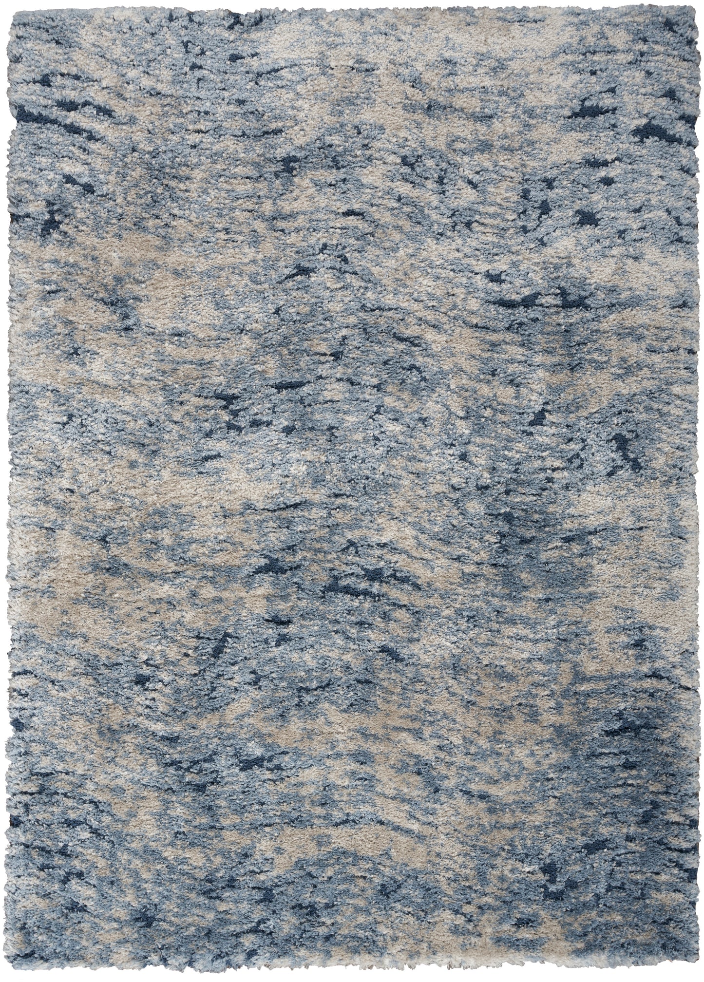 Nourison Dreamy Shag 5'3" x 7'3" Light Blue Shag Indoor Rug