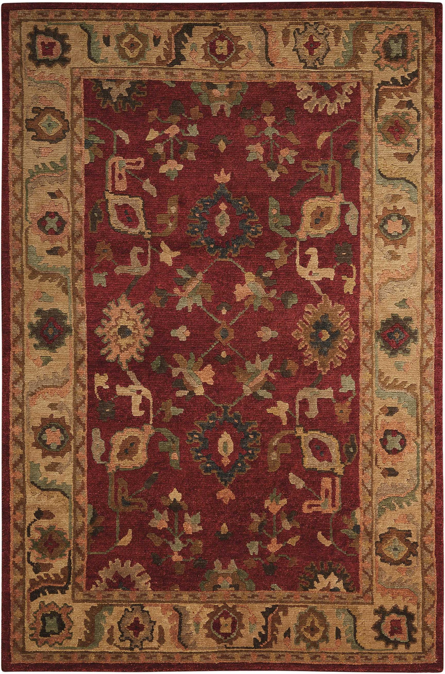 Nourison Tahoe 3'9" x 5'9" Red Traditional Indoor Rug