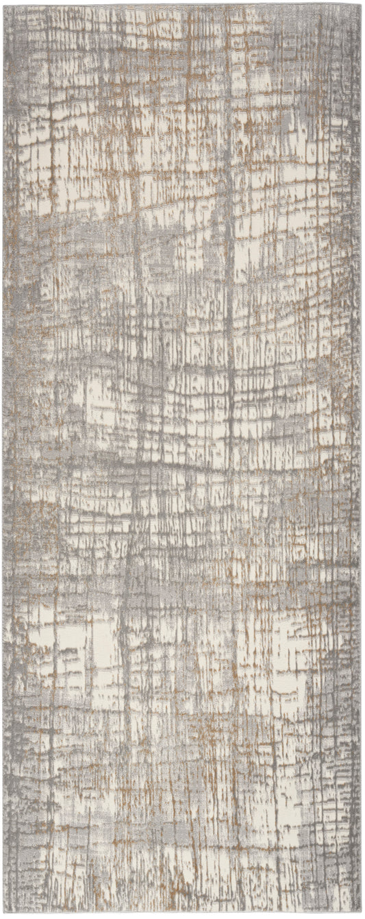 Calvin Klein CK950 Rush 2'3" x 7'3" Ivory Grey Modern Indoor Rug