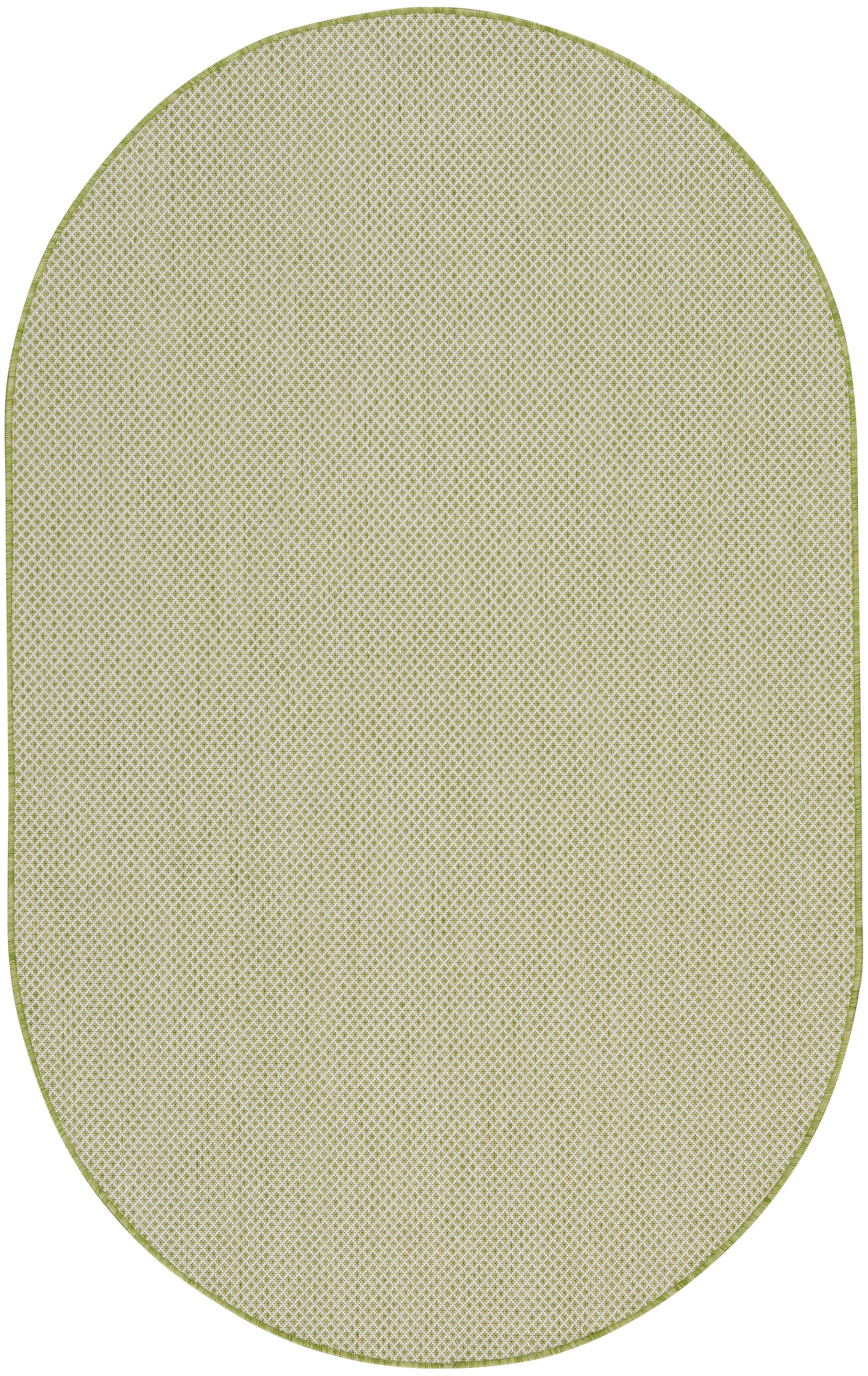 Nourison Courtyard 5' x 8' Oval Ivory Green Modern Rug