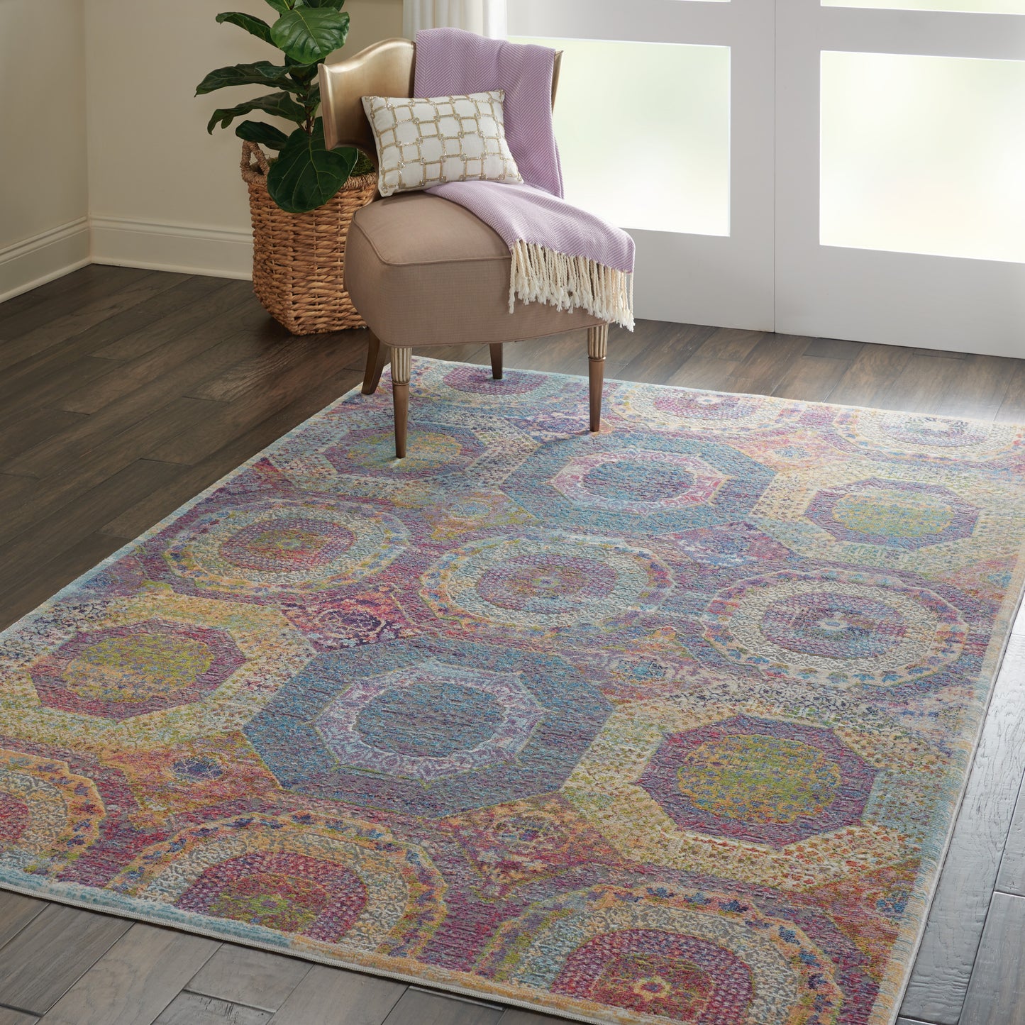 Nourison Ankara Global 5'3" x 7'6" Multicolor Bohemian Indoor Rug