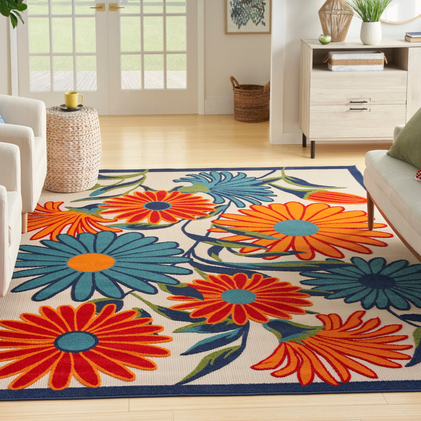 Nourison Aloha 7'10" x 10'6" Multicolor Contemporary Rug