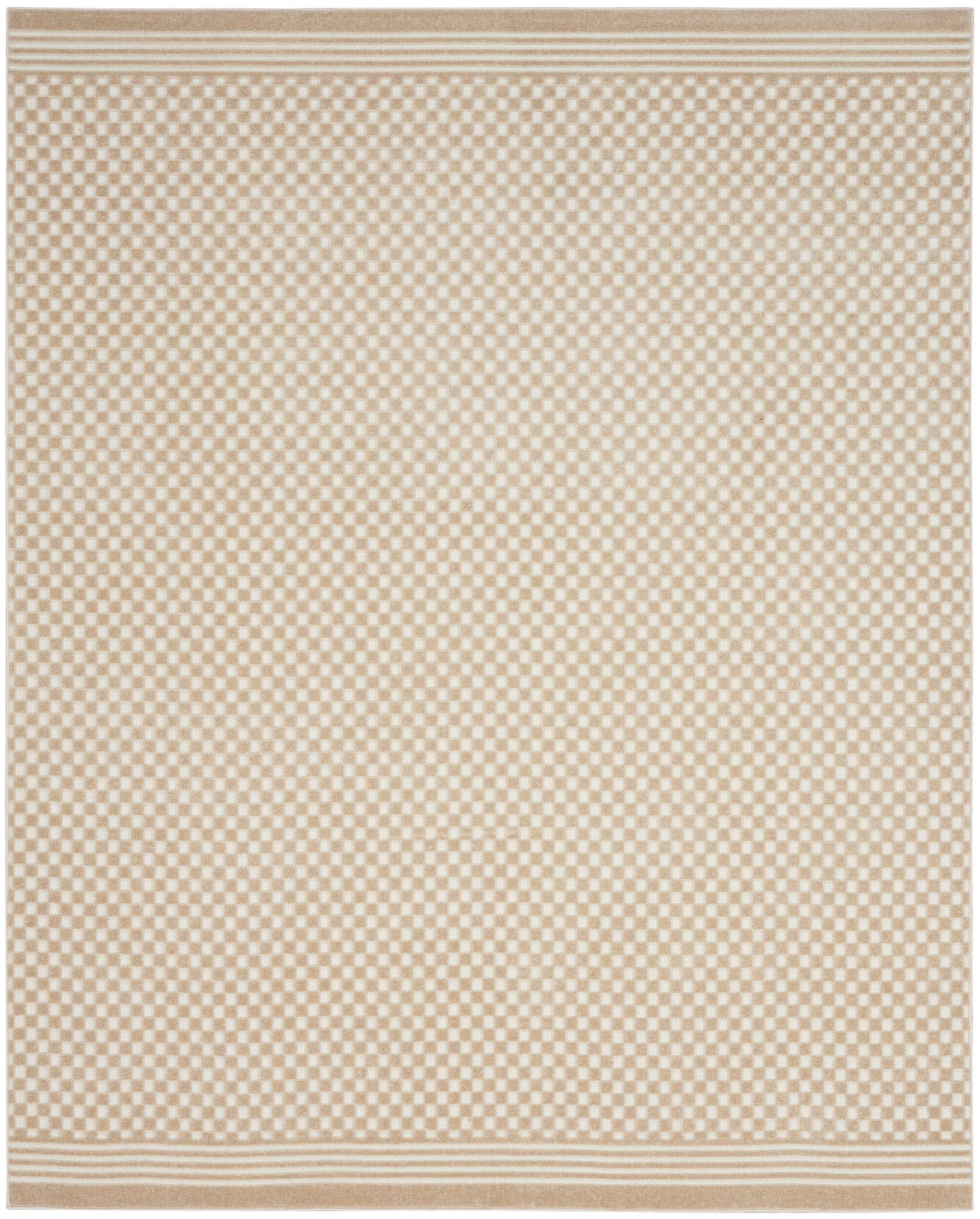 Nourison Care Free 7'10" x 9'10" Beige Modern Indoor Rug