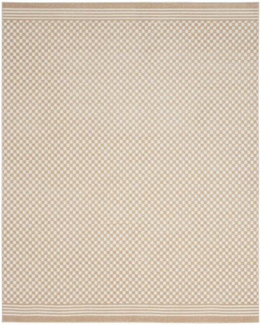 Nourison Care Free 7'10" x 9'10" Beige Modern Indoor Rug