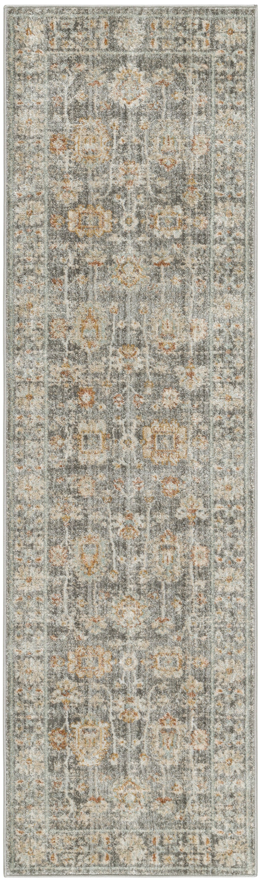 Nourison Traditional Home 2'3" x 8' Grey Vintage Indoor Rug