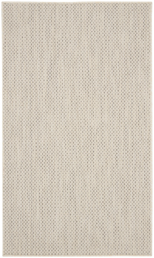 Nourison Courtyard 3' x 5' Ivory Silver Modern Rug