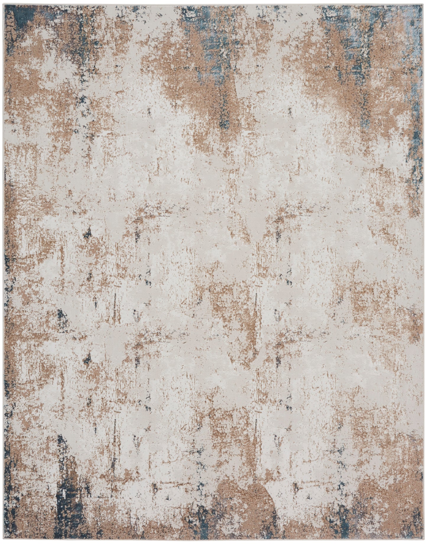 Nourison Glitz 9' x 12' Taupe/Multi Modern Indoor Rug