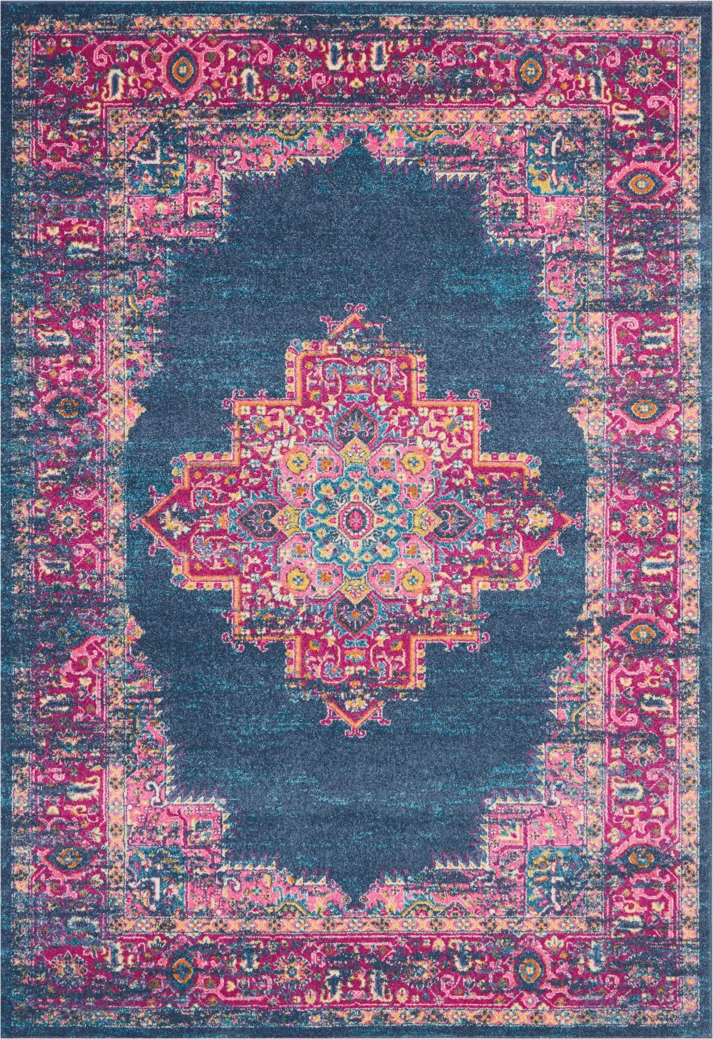 Nourison Passion 6'7" x 9'6" Blue Bohemian Indoor Rug