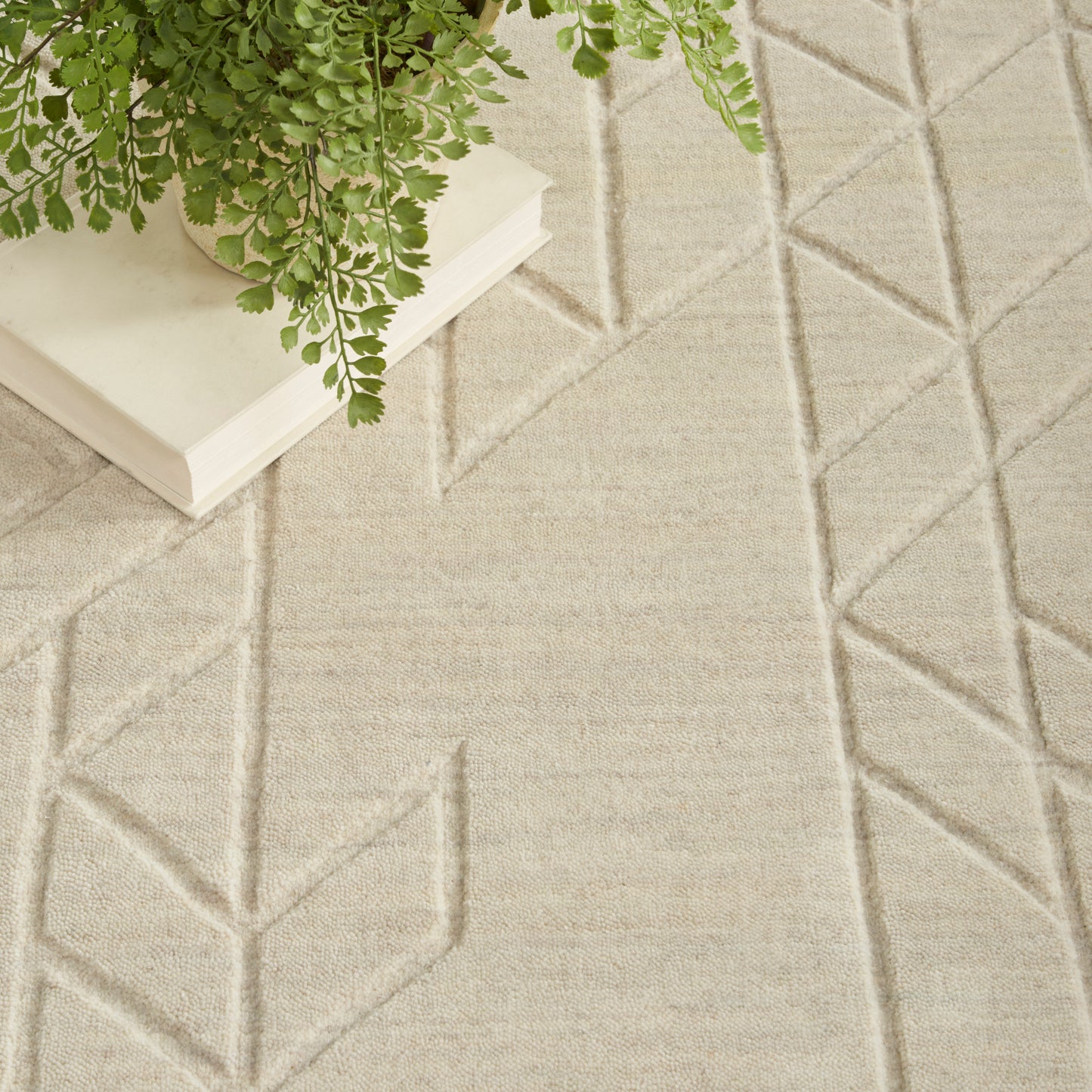 Nourison Alessia 5'3" x 7'5" Ivory Modern Indoor Rug