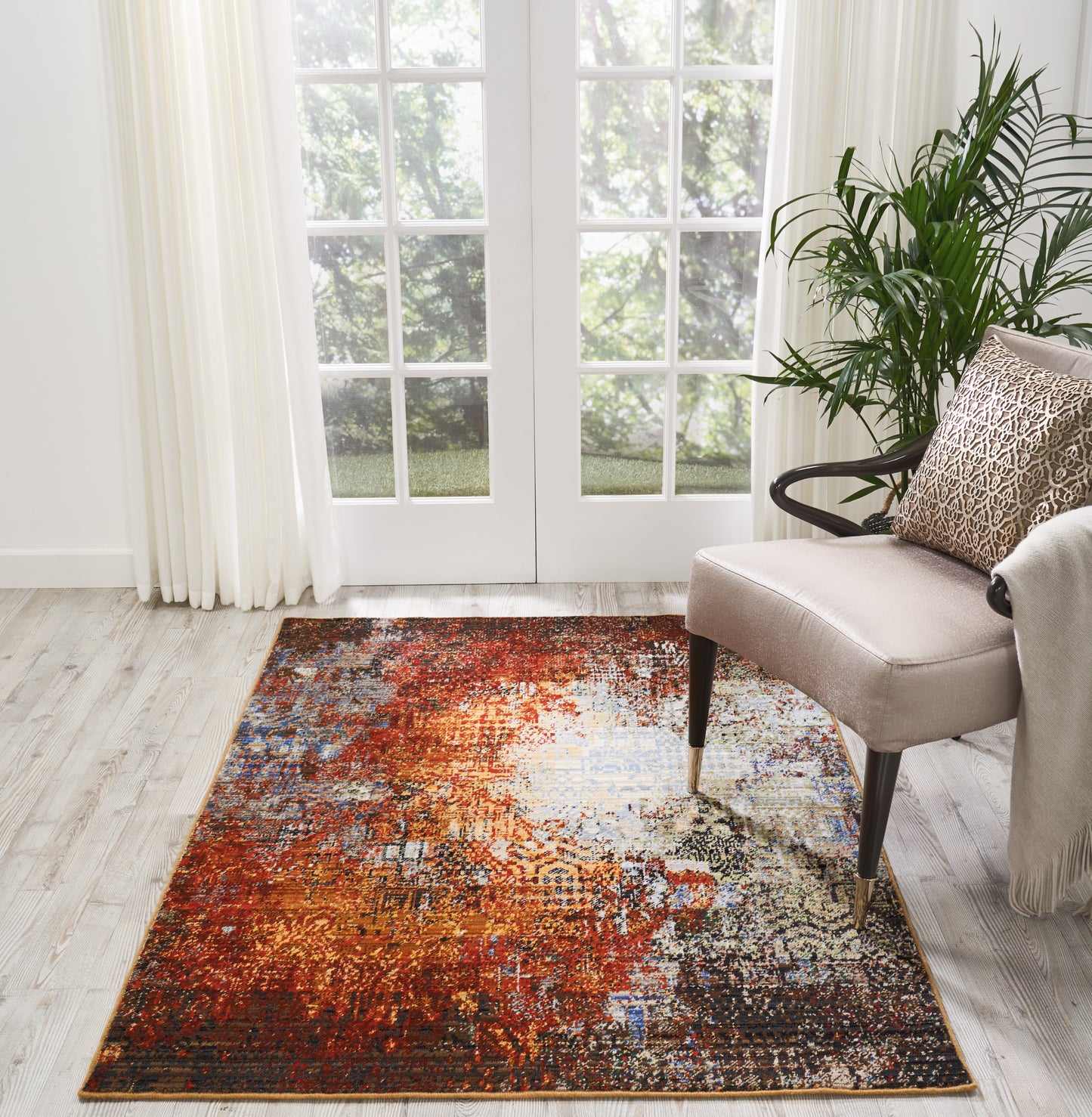 Nourison Chroma 4' x 6' Ember Glow Modern Indoor Rug