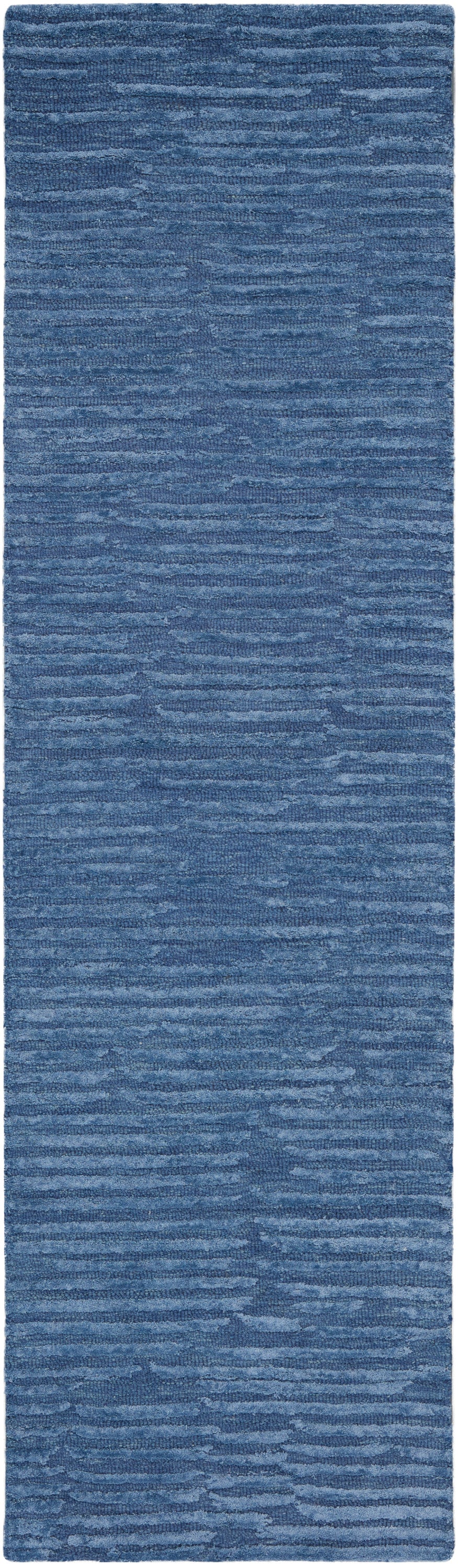 Calvin Klein CK010 Linear 2'3" x 8' Blue Modern Indoor Rug