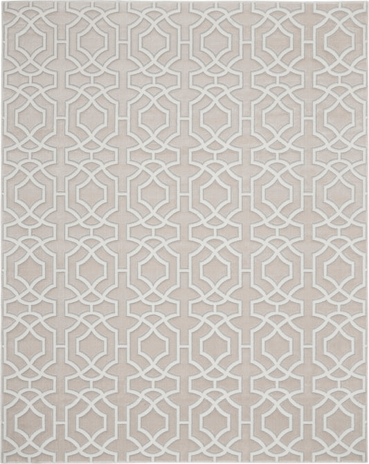 Inspire Me! Home Décor Joli 8' x 10' Beige White Contemporary Indoor Rug