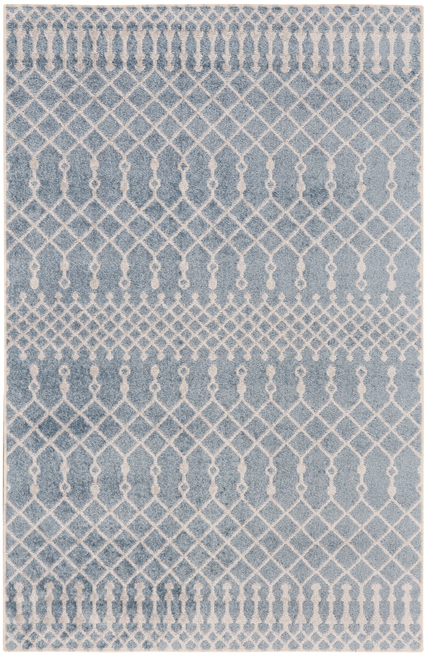 Nourison Astra Machine Washable 3'3" x 5' Blue Bohemian Indoor Rug