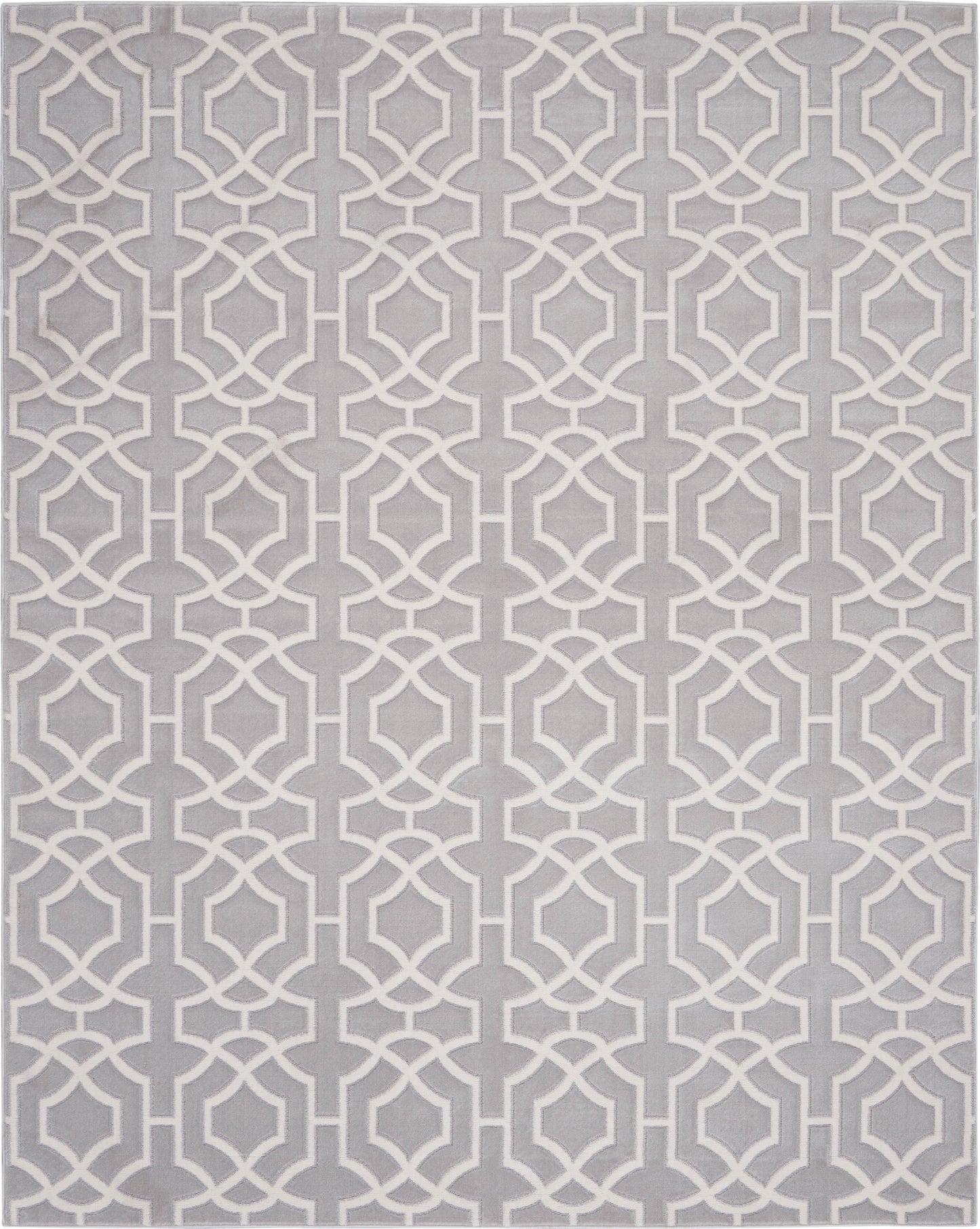 Inspire Me! Home Décor Joli 8' x 10' Grey White Contemporary Indoor Rug