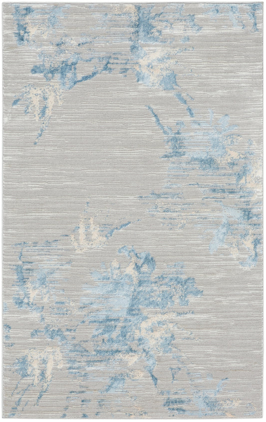 Calvin Klein CK005 Enchanting 3'2" x 5' Grey Sky Contemporary Indoor Rug