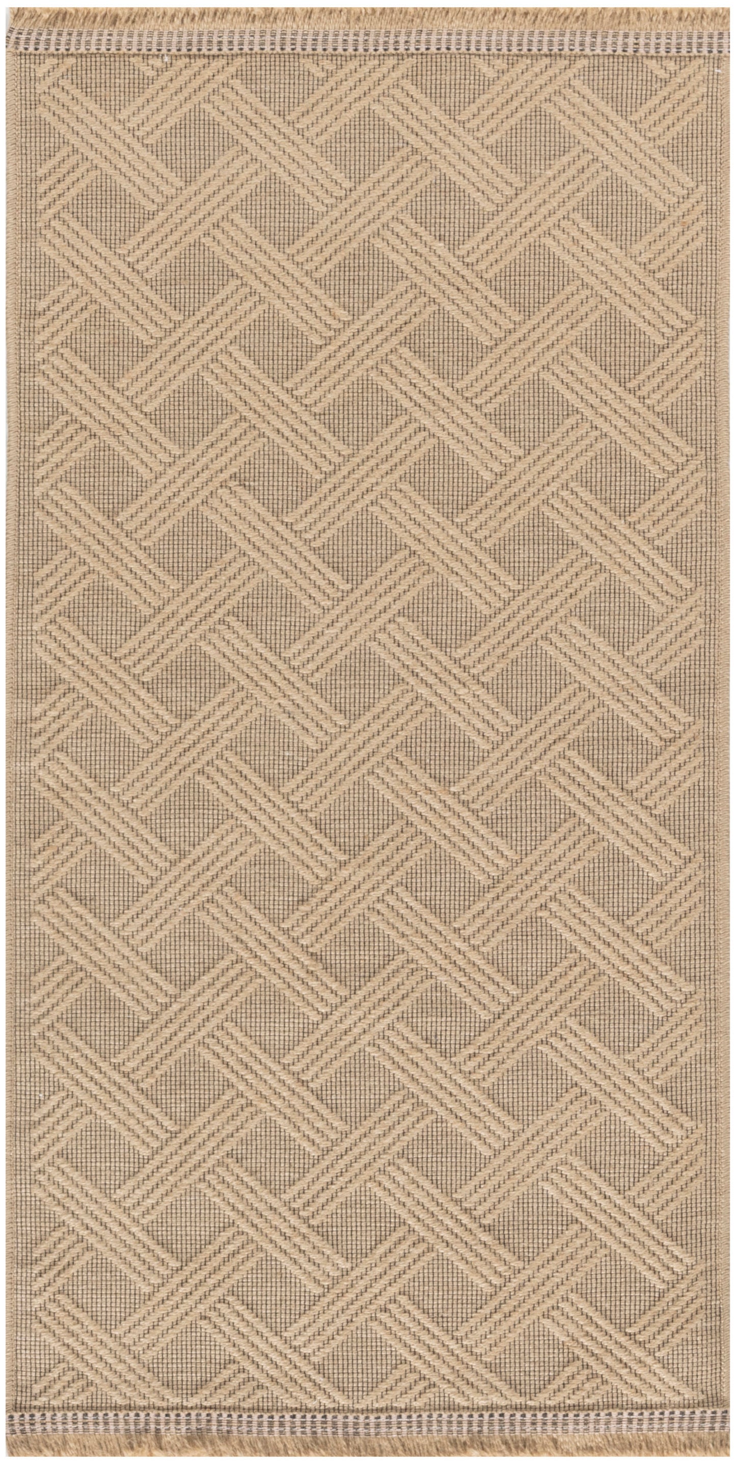 Nourison Washable Jute 2' x 4' Natural Modern Indoor Rug