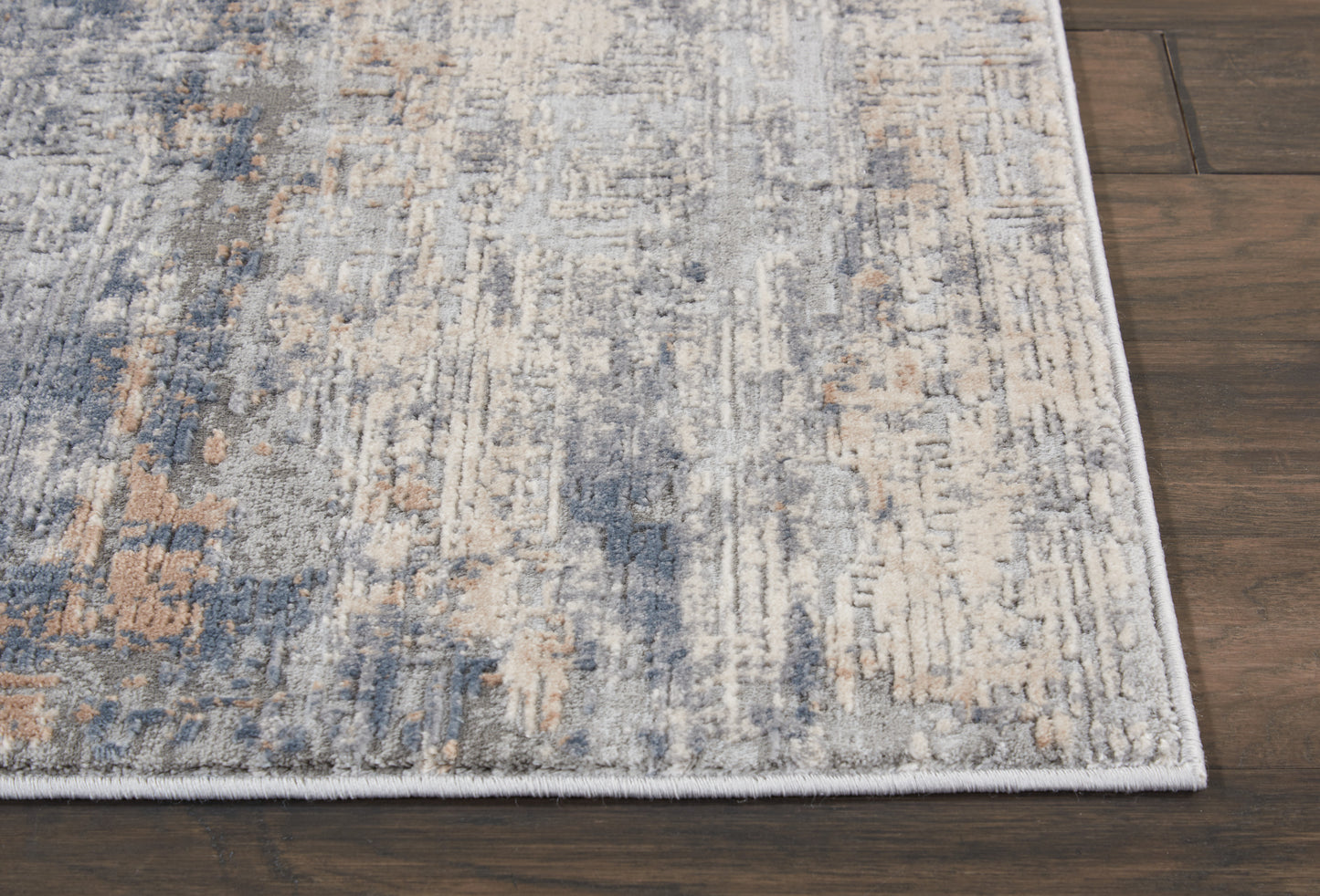 Nourison Rustic Textures 2'2" x 7'6" Grey Beige Modern Indoor Rug