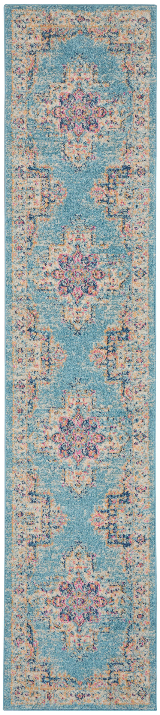 Nourison Passion 2'2" x 10' Light Blue Bohemian Indoor Rug