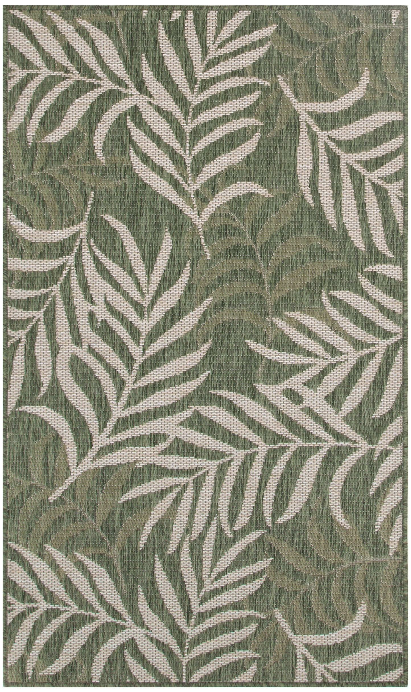 Nourison Garden Oasis 3' x 5' Green Ivory Outdoor Rug