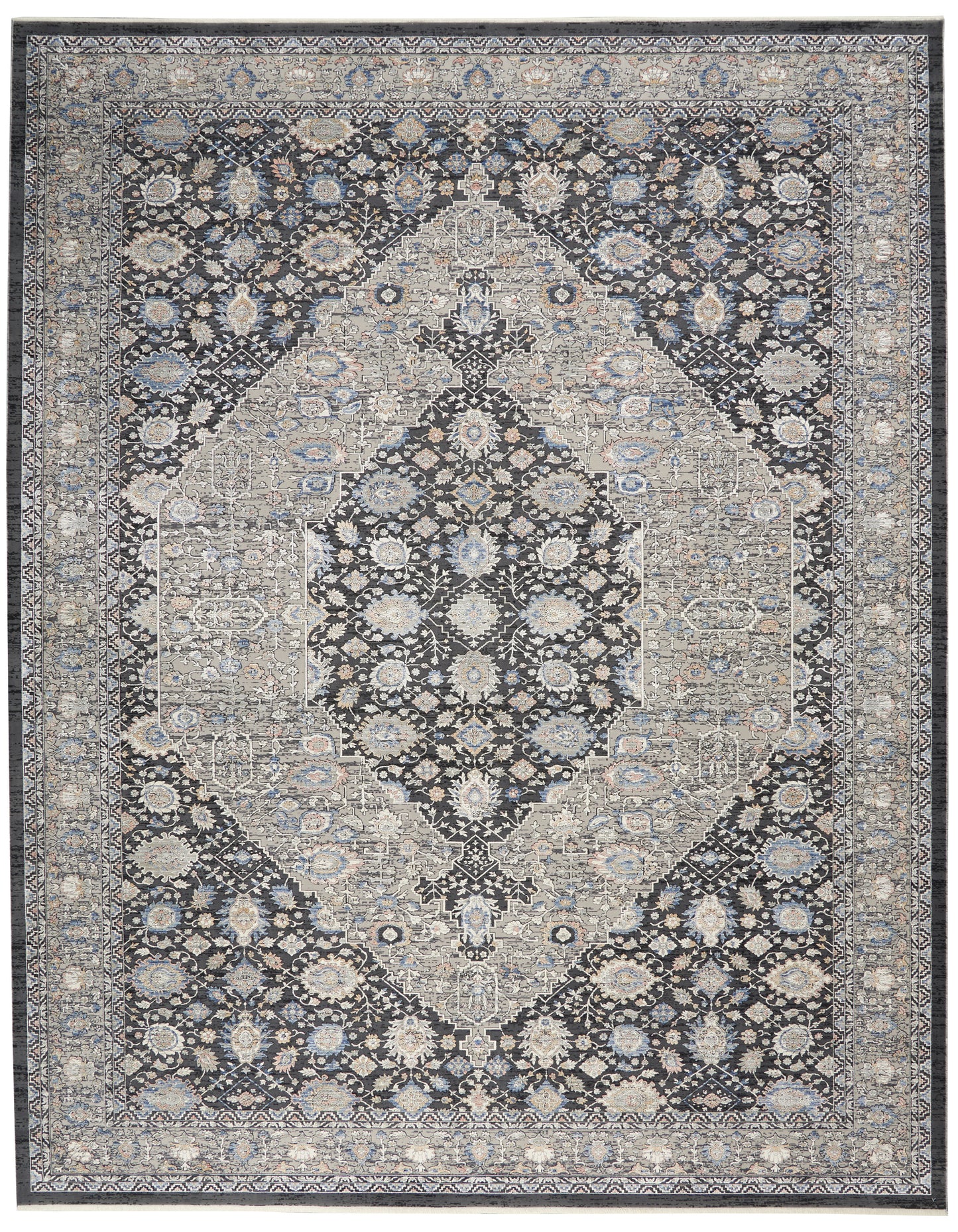 Nourison Starry Nights 8' x 10' Grey/Blue Vintage Indoor Rug