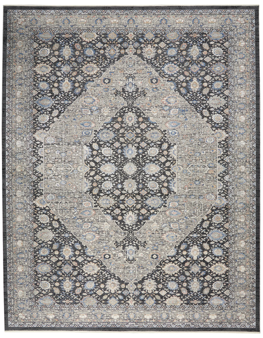 Nourison Starry Nights 8' x 10' Grey/Blue Vintage Indoor Rug