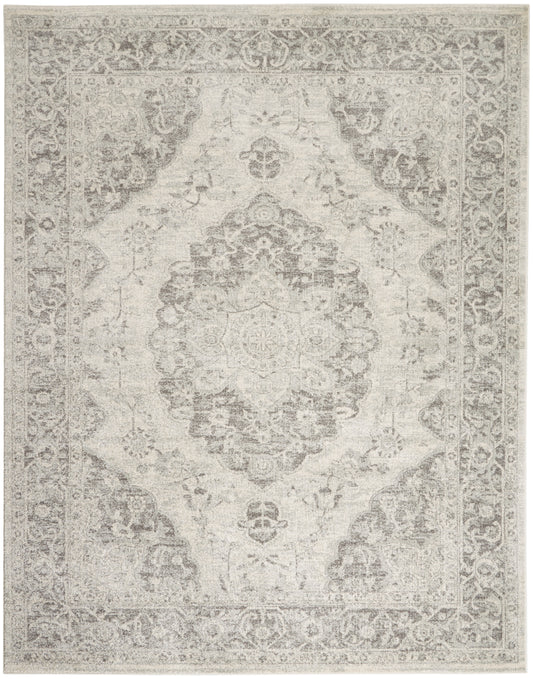 Nourison Tranquil 8'10" x 11'10" Ivory/Grey Vintage Indoor Rug