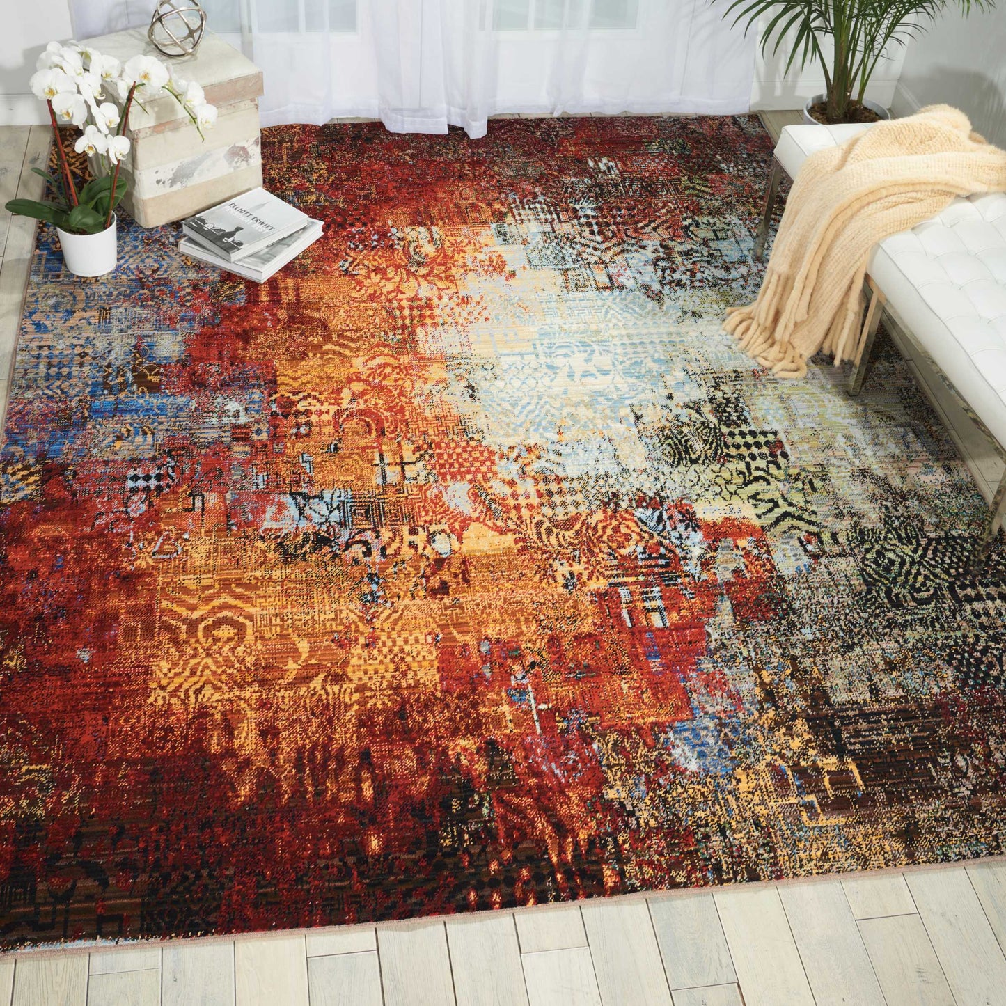 Nourison Chroma 9'9" x 12'8" Ember Glow Modern Indoor Rug