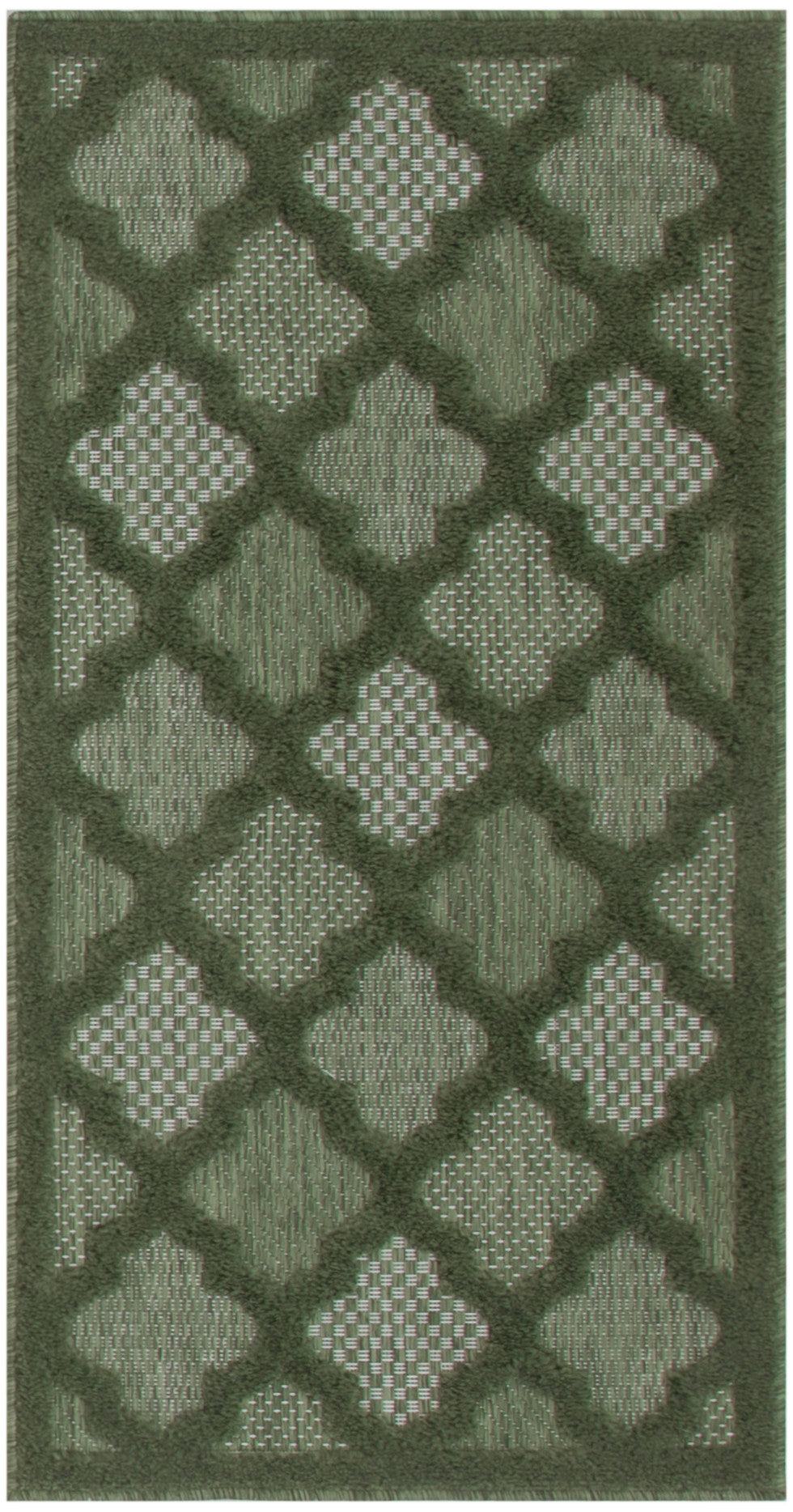 Nourison Easy Care 2' x 4' Green Modern Rug