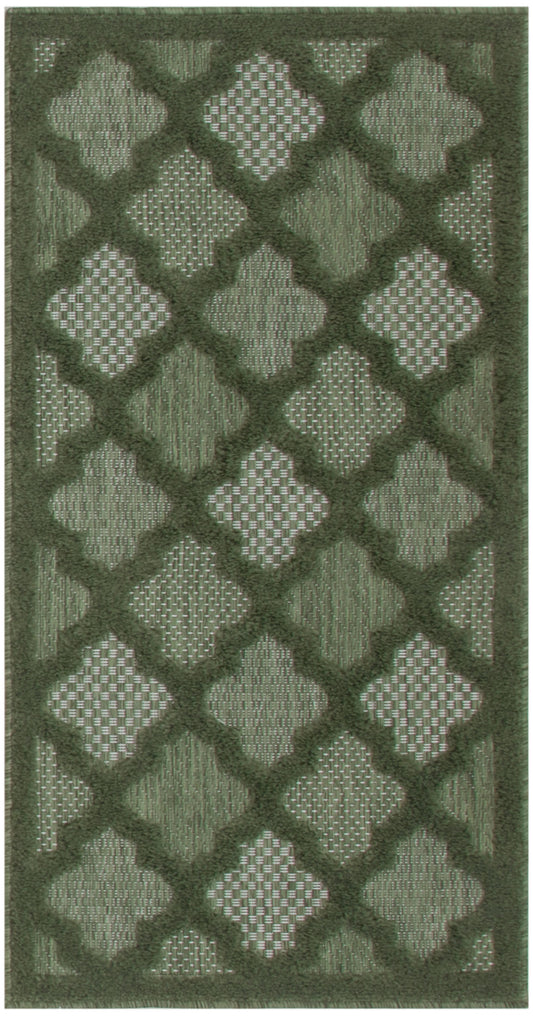 Nourison Easy Care 2' x 4' Green Modern Rug