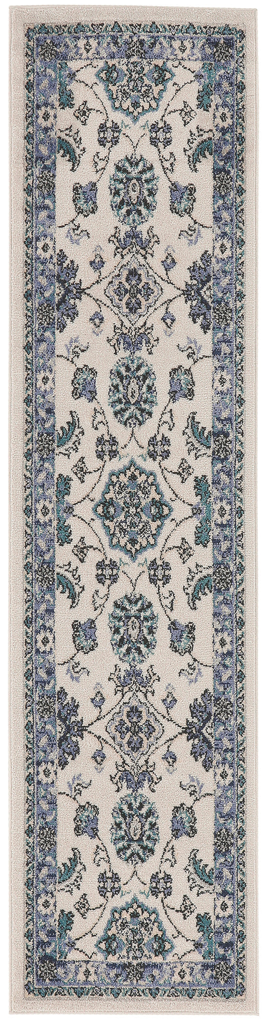 Nourison Nourison Essentials 2' x 6' Ivory Blue Vintage Rug