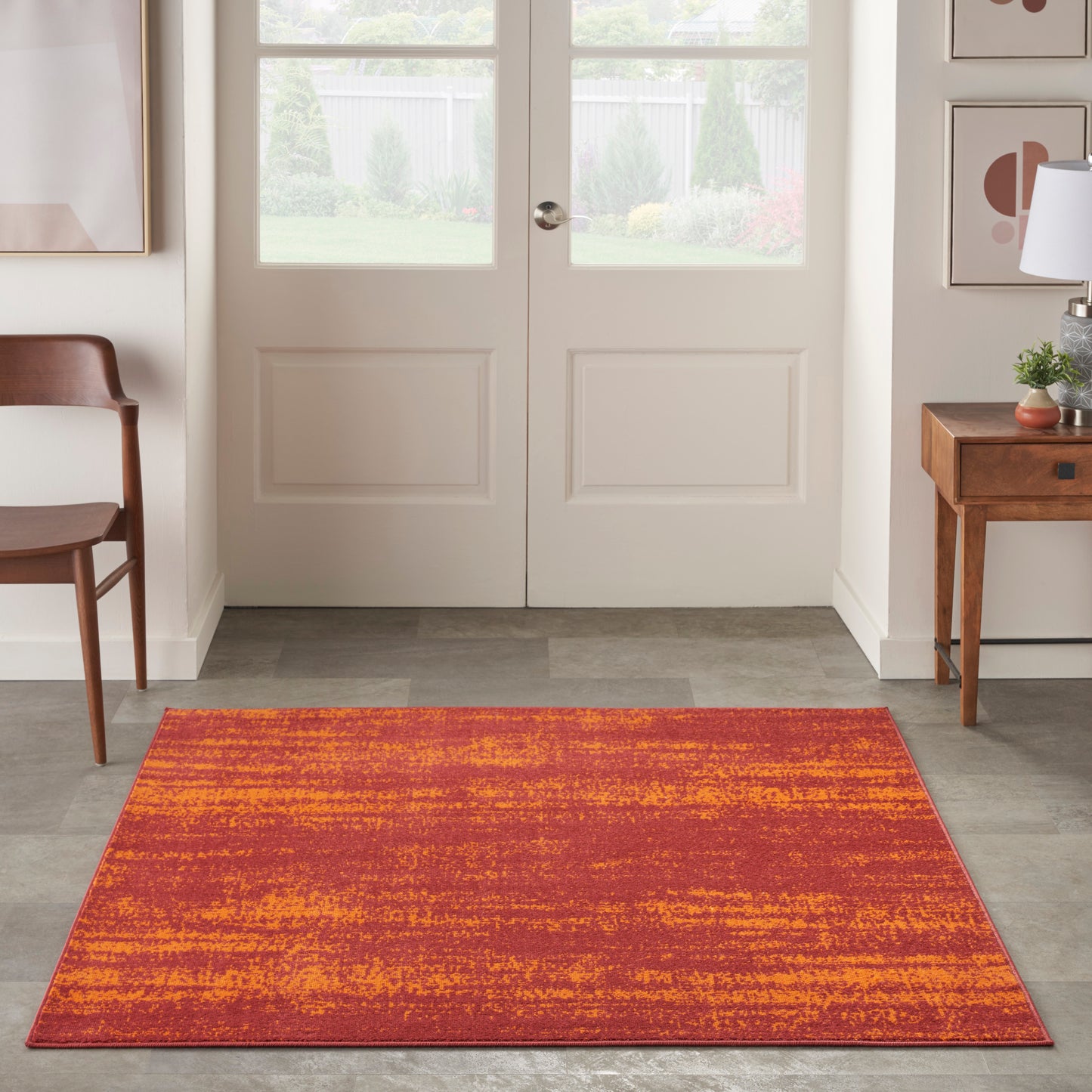 Nourison Nourison Essentials 5' x Square Red Modern Rug