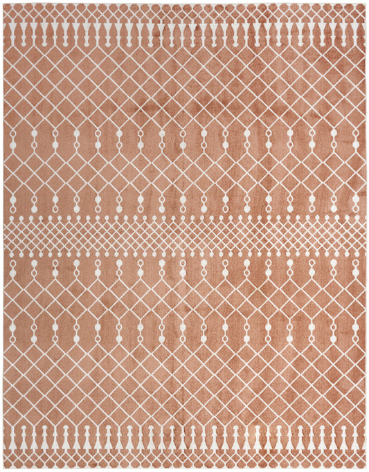 Nourison Astra Machine Washable 7'10" x 10' Copper Bohemian Indoor Rug