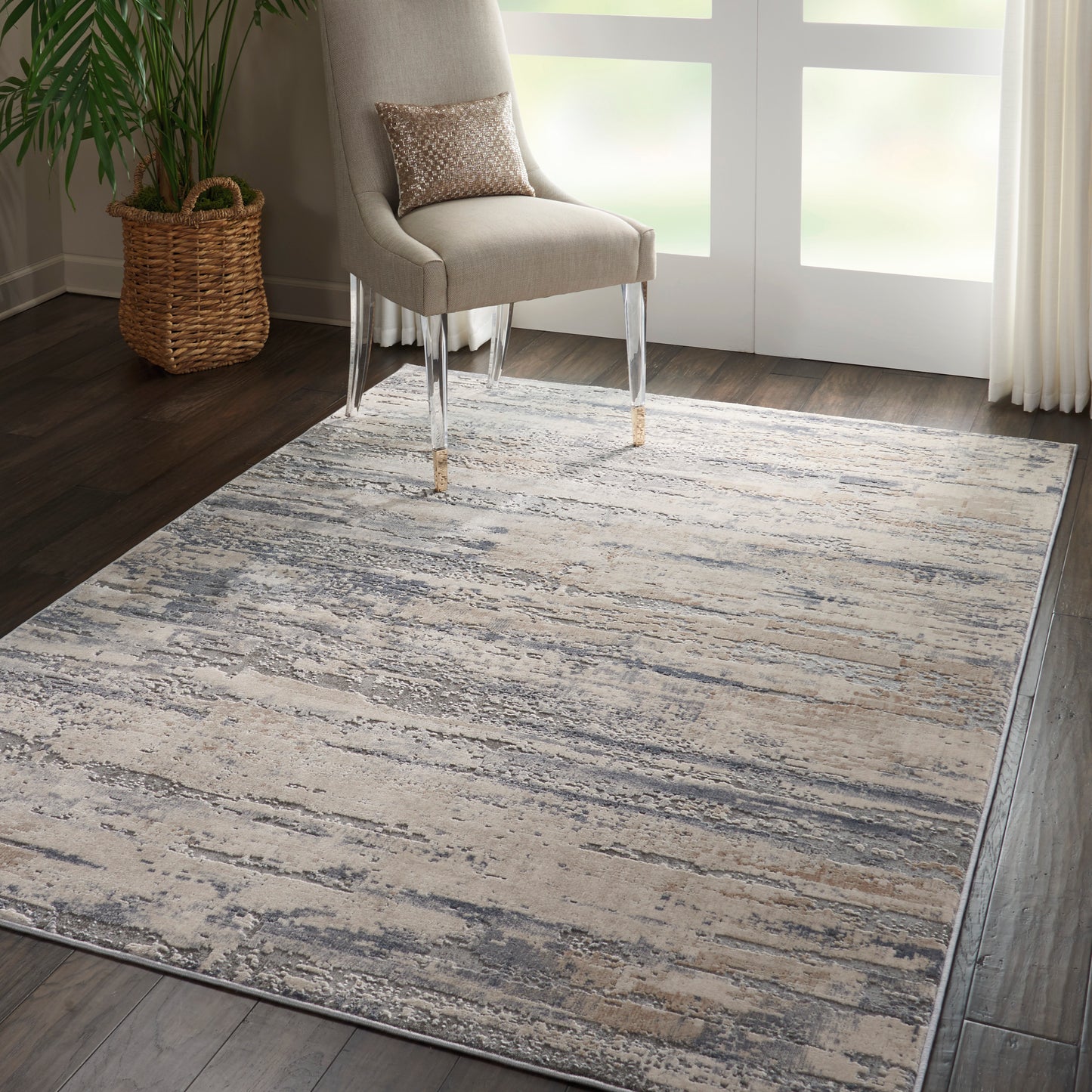 Nourison Rustic Textures 6' x 9' Beige Grey Rustic Indoor Rug