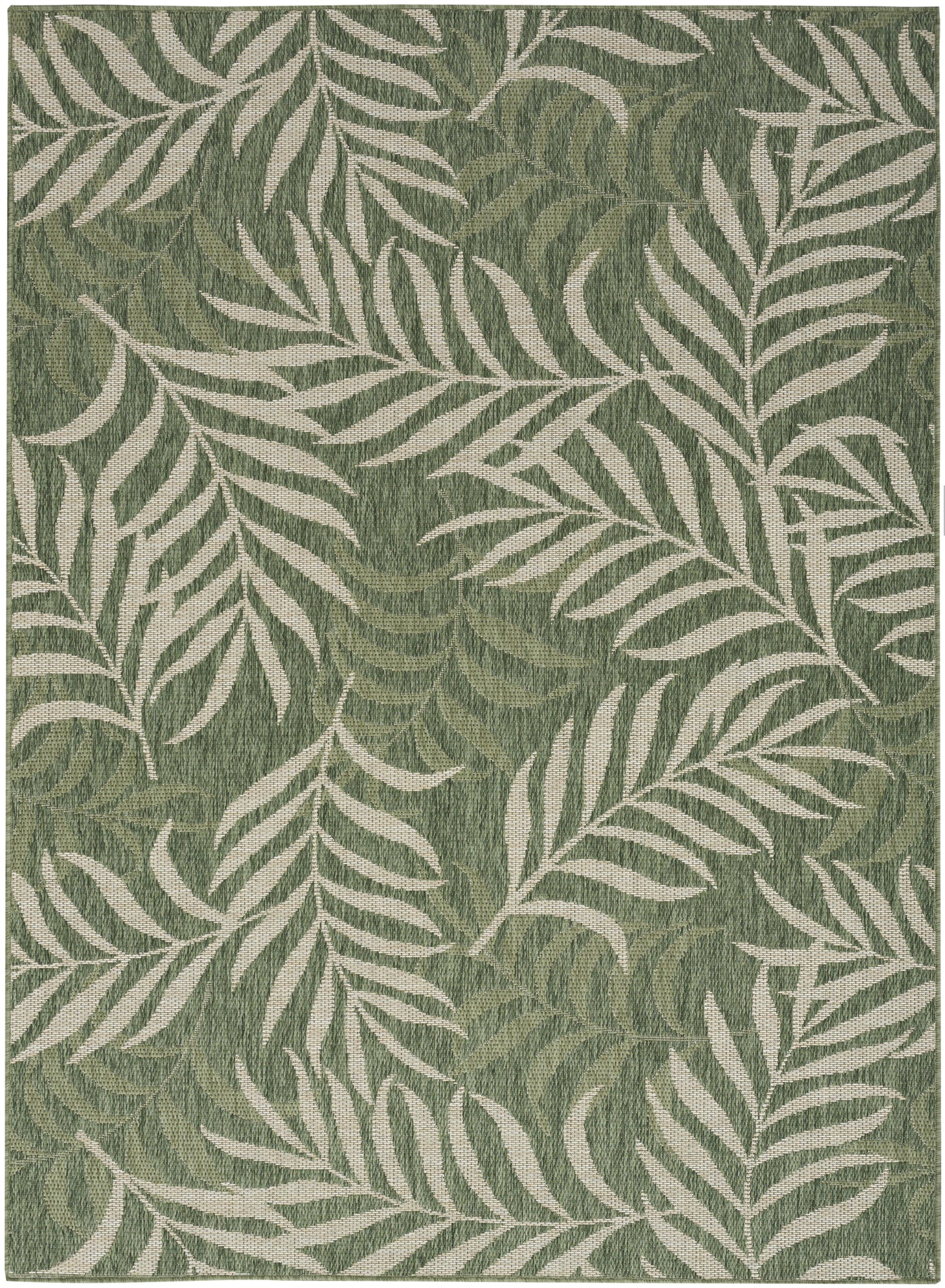 Nourison Garden Oasis 5' x 7' Green Ivory Outdoor Rug