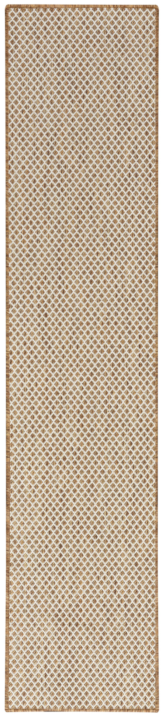 Nourison Courtyard 2'2" x 8' Jute Ivory Modern Rug