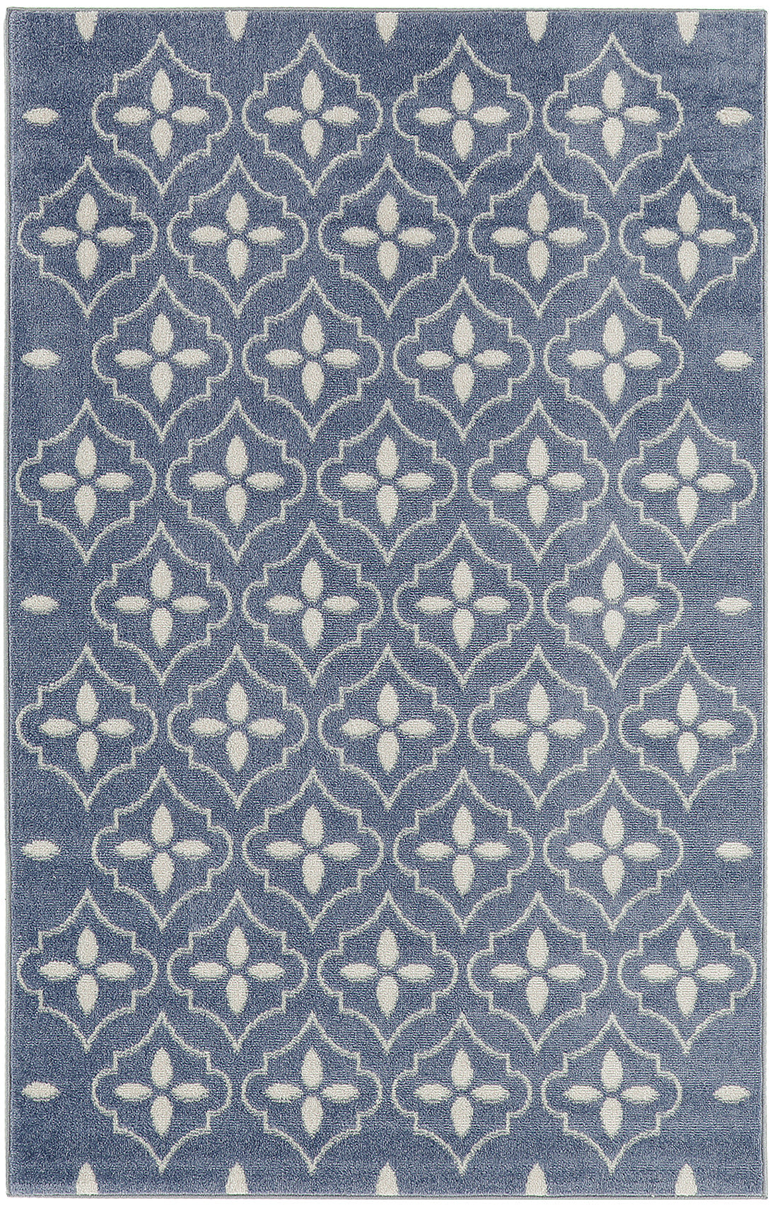 Nourison Nourison Essentials 4' x 6' Blue Ivory Modern Rug