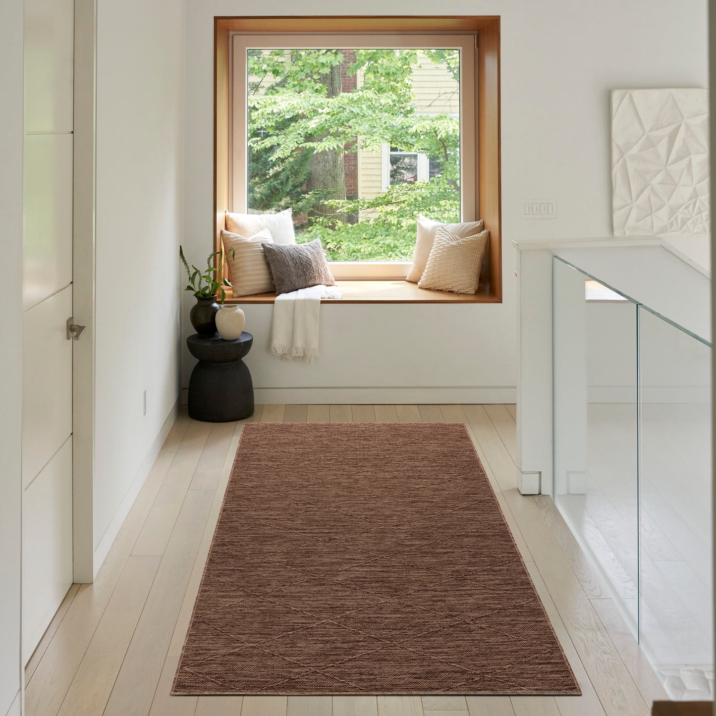 Nourison Washable Solutions 3' x 5' Mocha Modern Rug