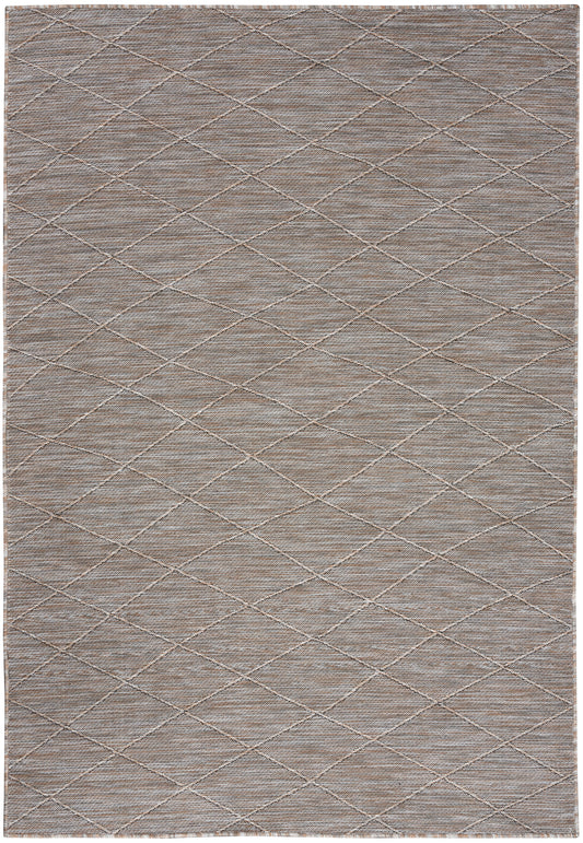 Nourison Washable Solutions 7' x 10' Grey/Mocha Modern Rug