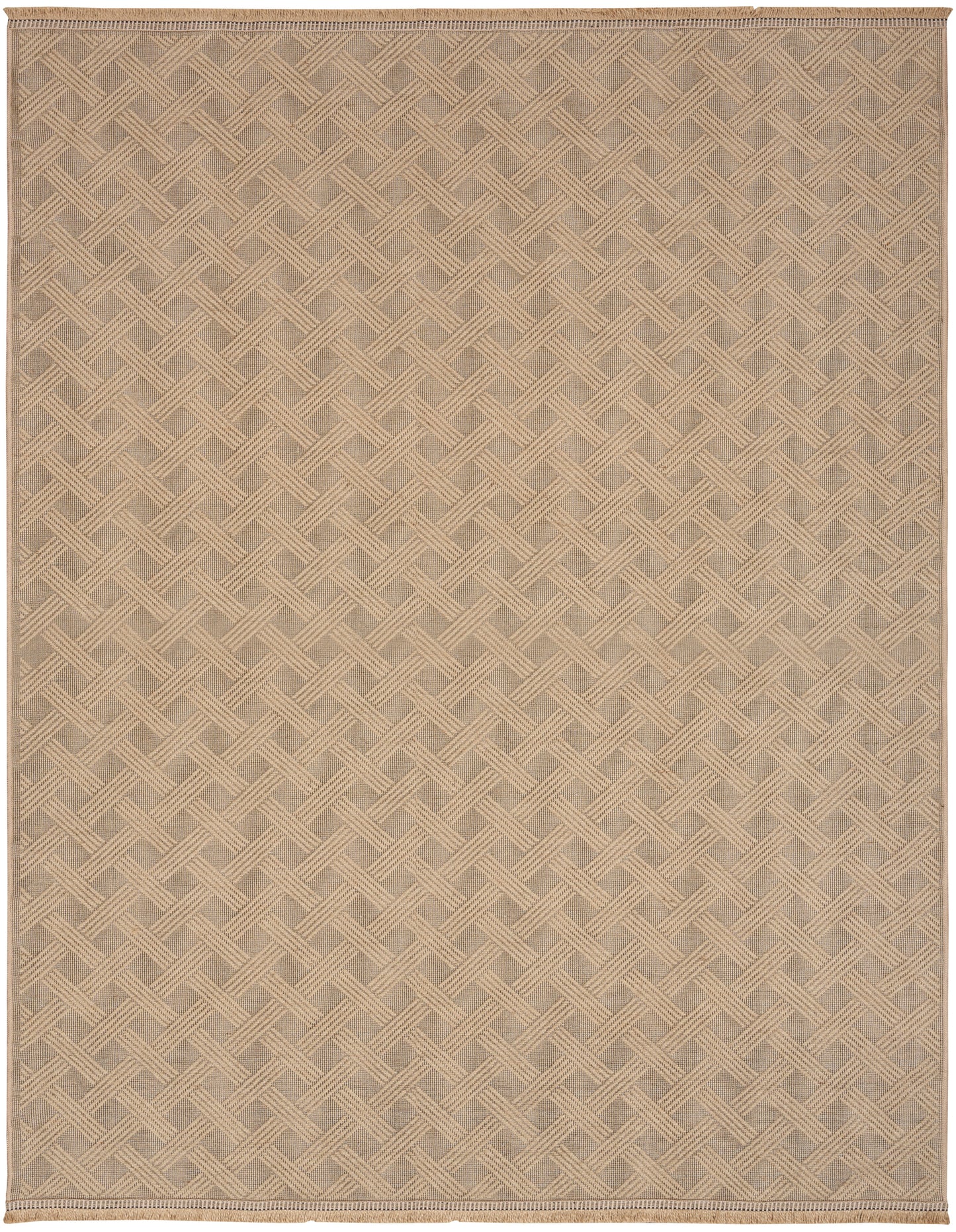 Nourison Washable Jute 7'10" x 9'10" Natural Modern Indoor Rug