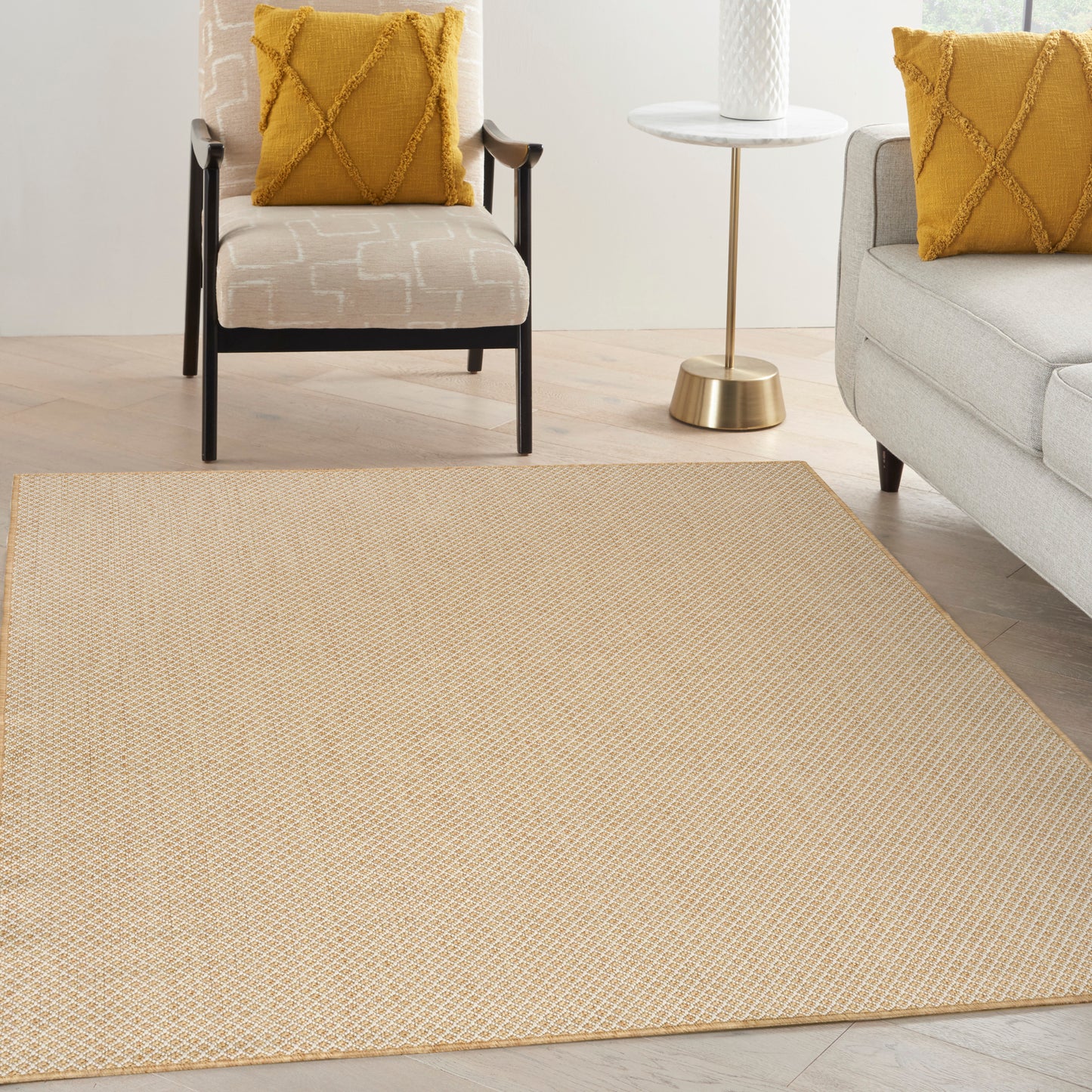 Nourison Courtyard 4' x 6' Jute Ivory Modern Rug