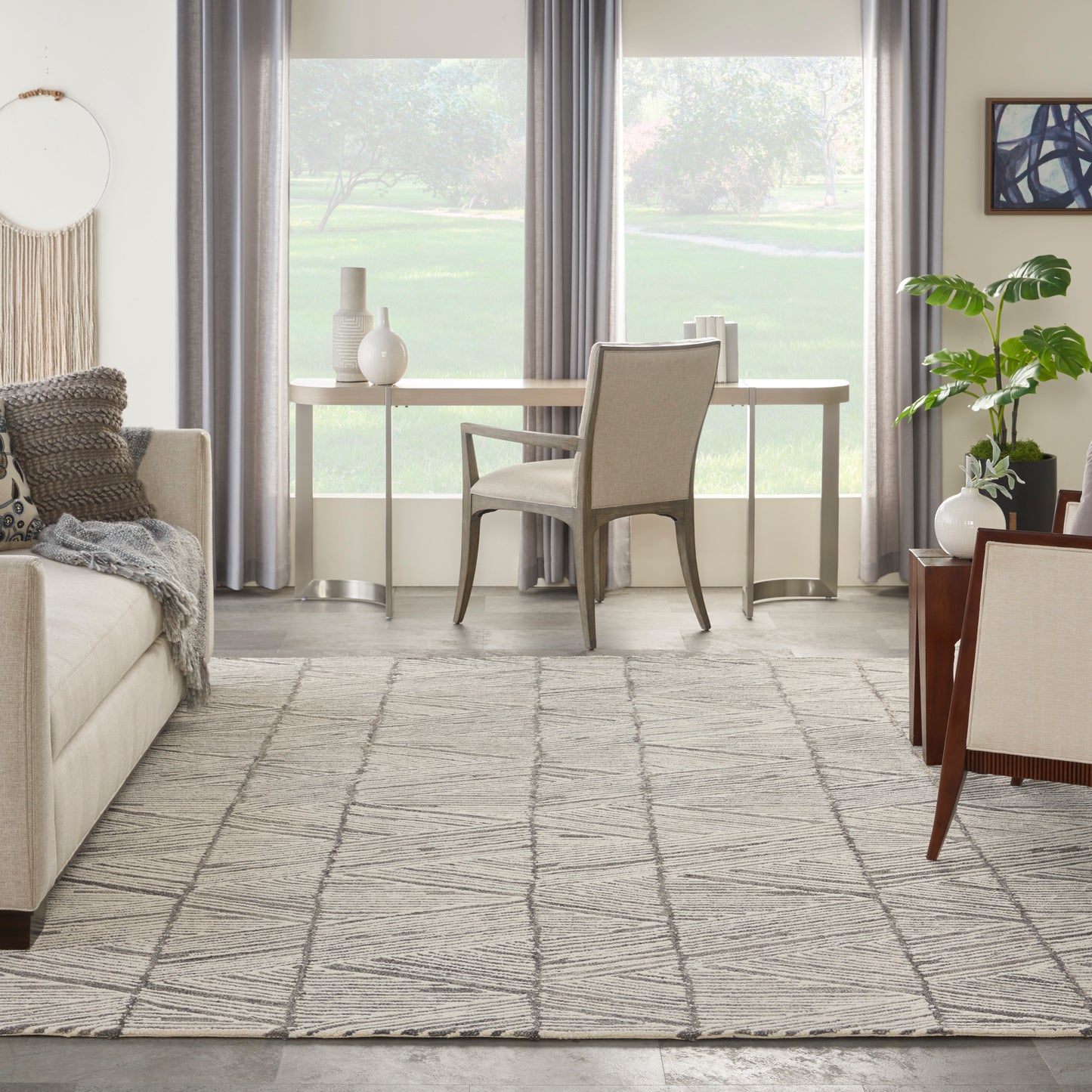 Nourison Colorado 8'3" x 11'6" Grey White Modern Indoor Rug