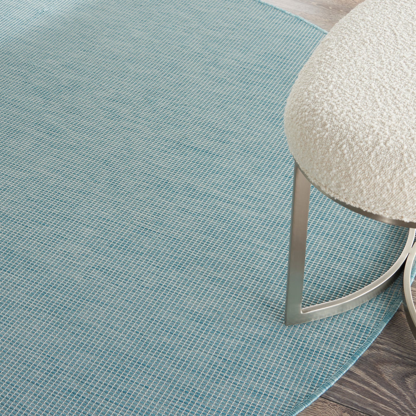 Nourison Positano 6' x Round Aqua Modern Rug