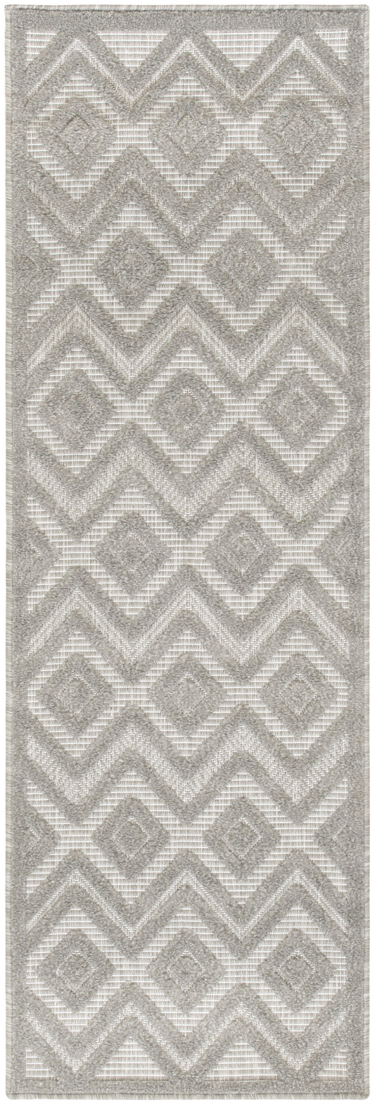 Nourison Versatile 2' x 6' Silver Grey Modern Rug